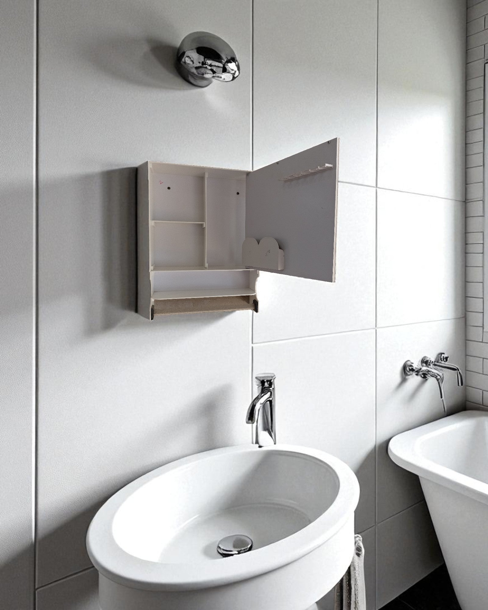 Cabinet with Shelf and Rod