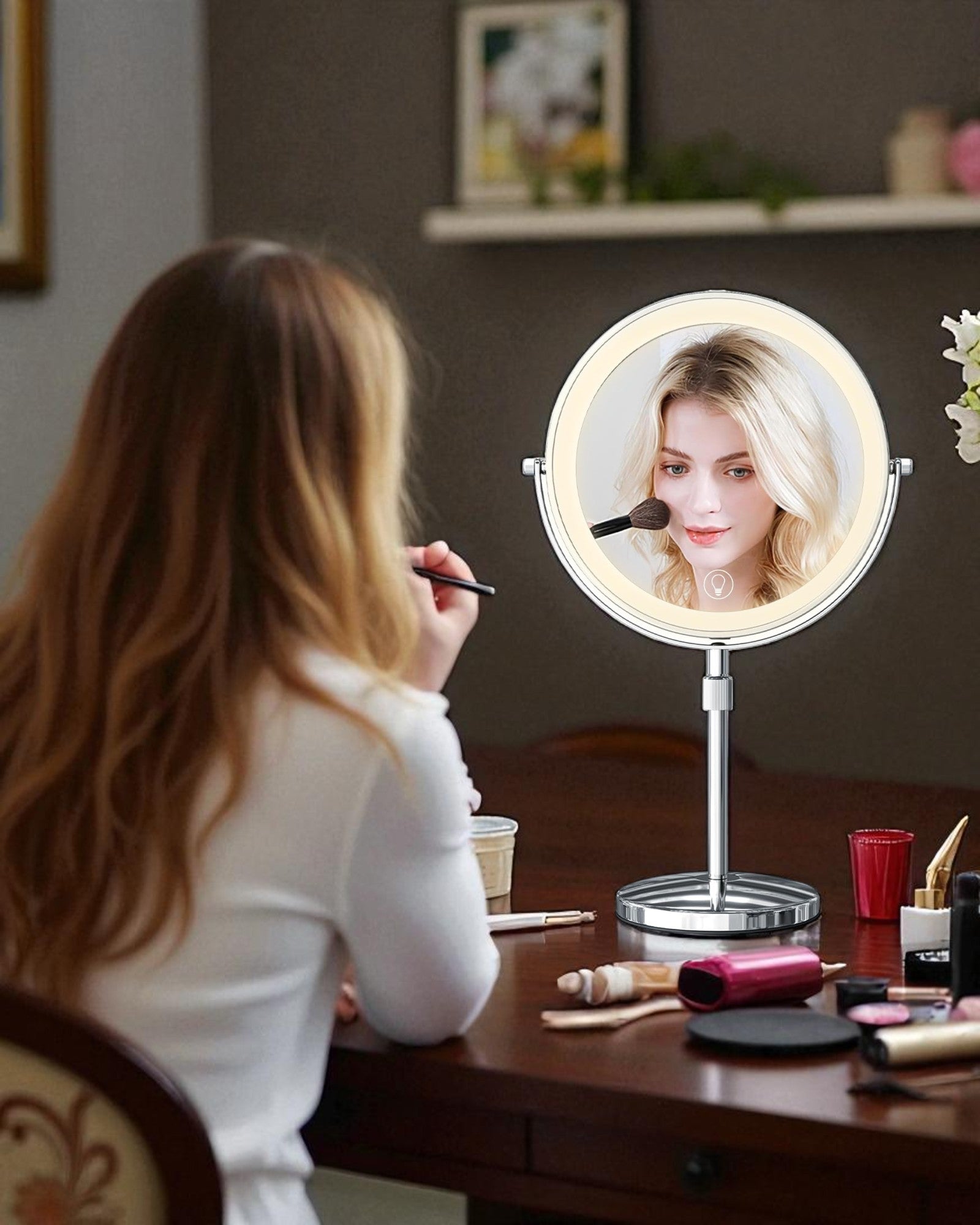 Adjustable Vanity Mirror with LED