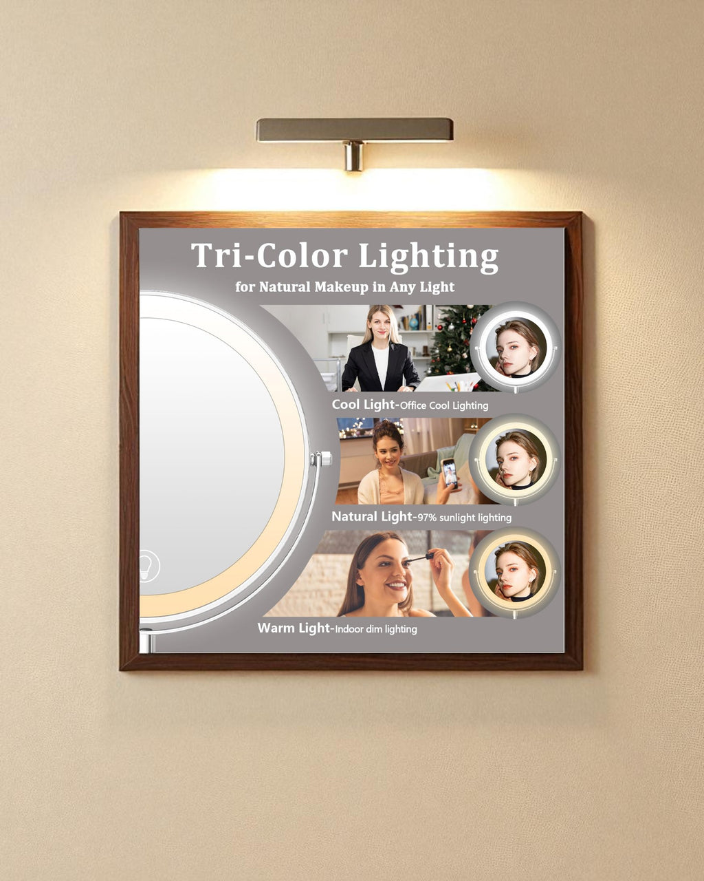 Adjustable Vanity Mirror with LED