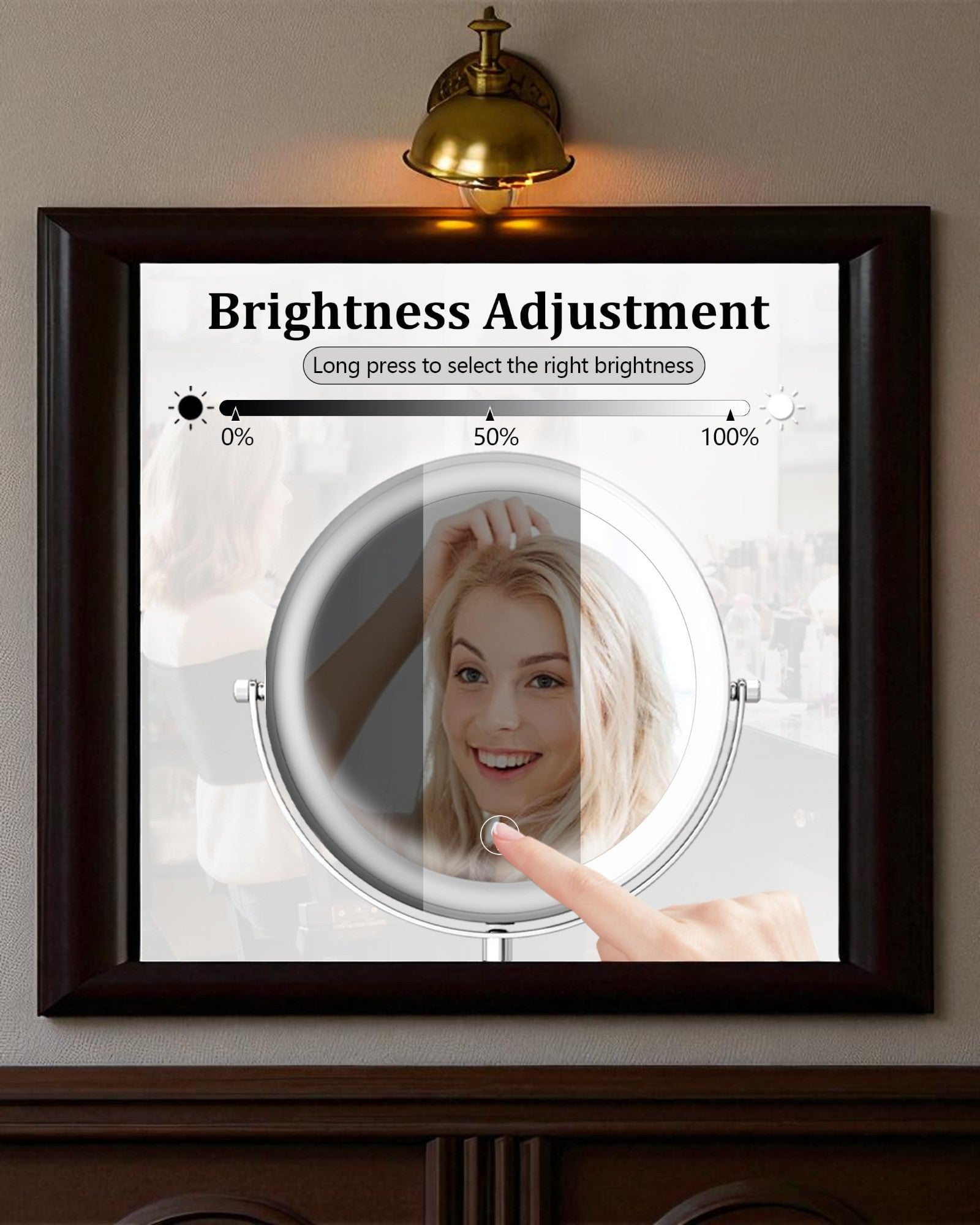 Adjustable Vanity Mirror with LED