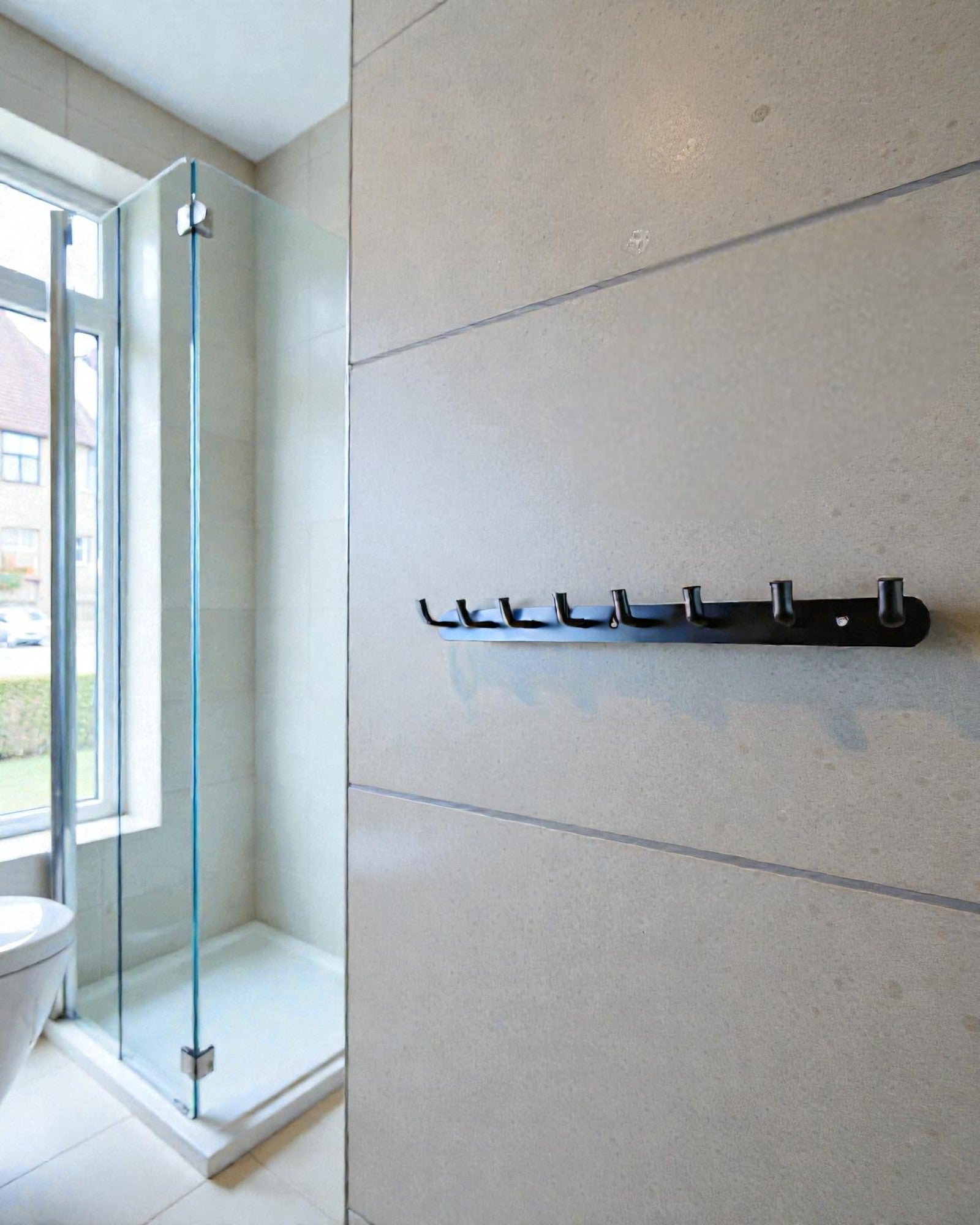 Black Metal Robe hook - 8 point