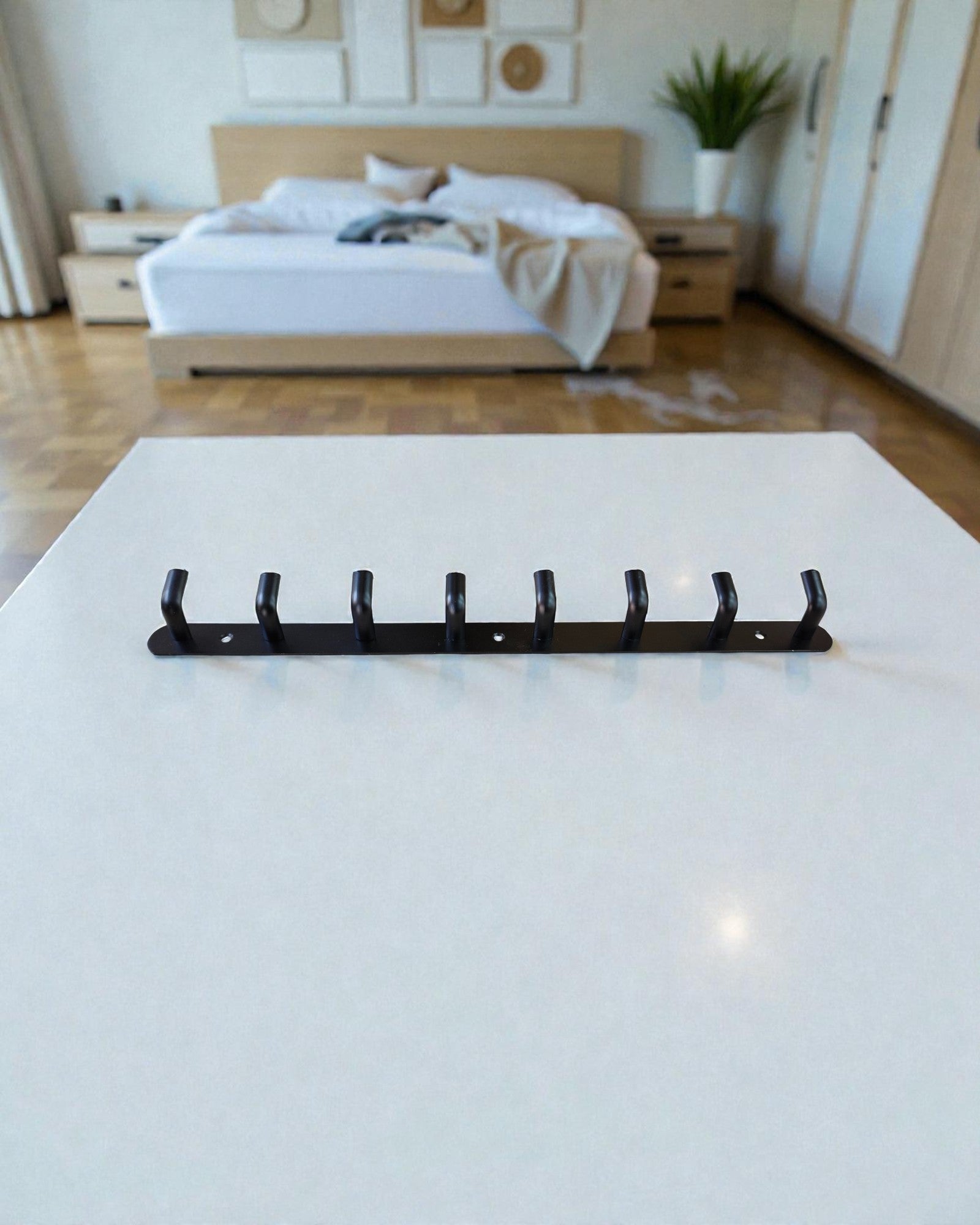 Black Metal Robe hook - 8 point