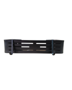Black Straight Shelf with Hooks - Self Adhesive