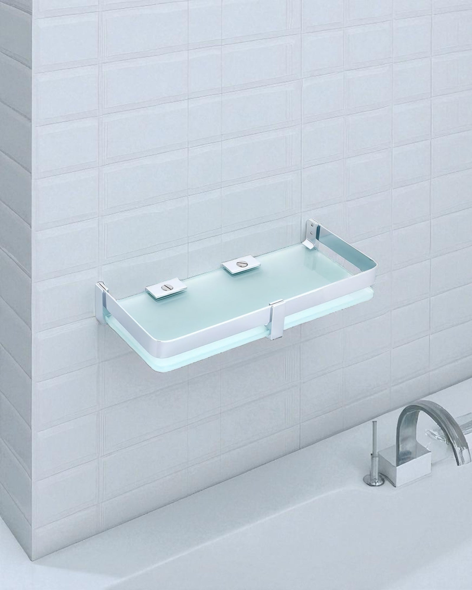 Straight Shelf - Brass Border