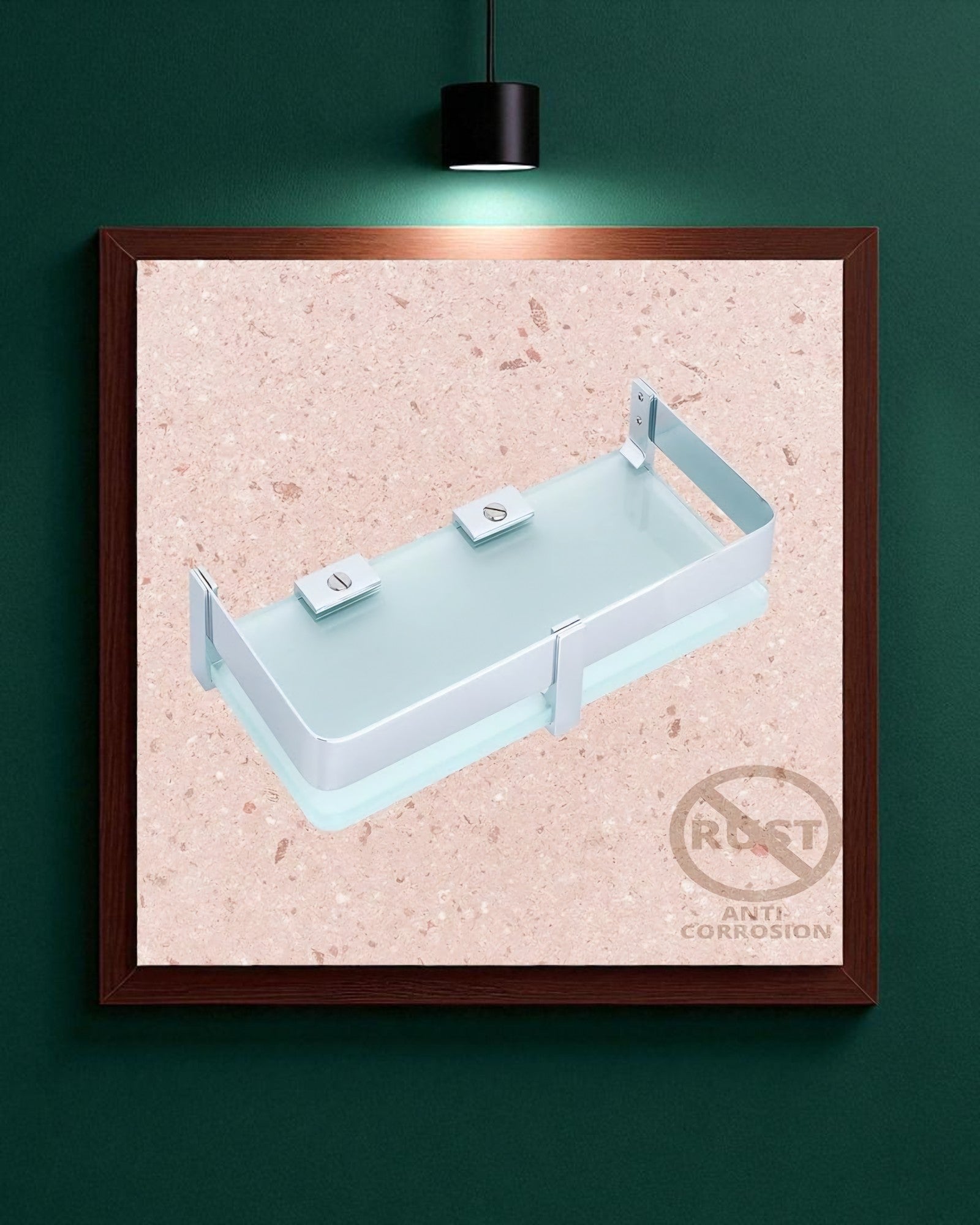 Straight Shelf - Brass Border