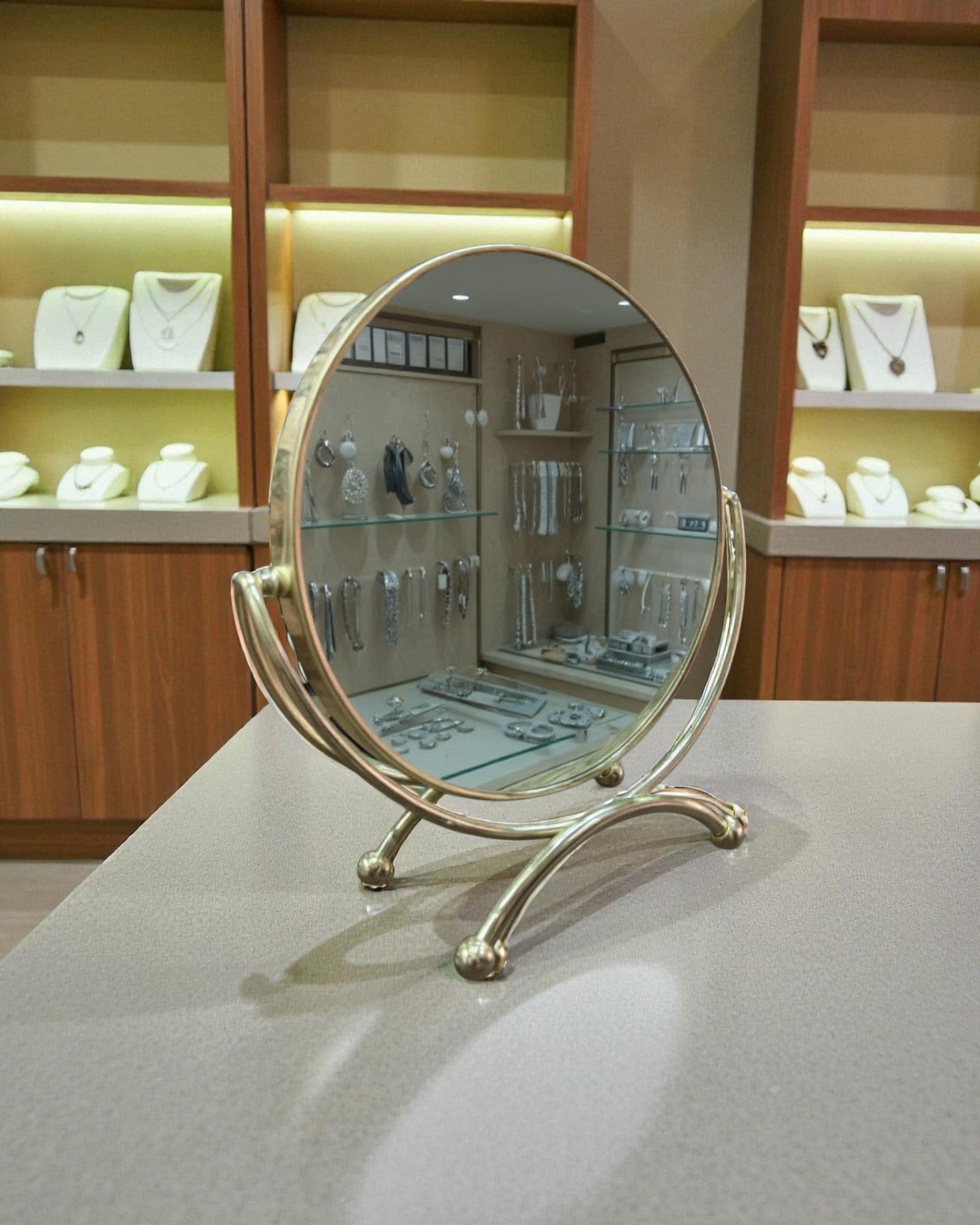 Bridge Type Stand Counter Top Mirror