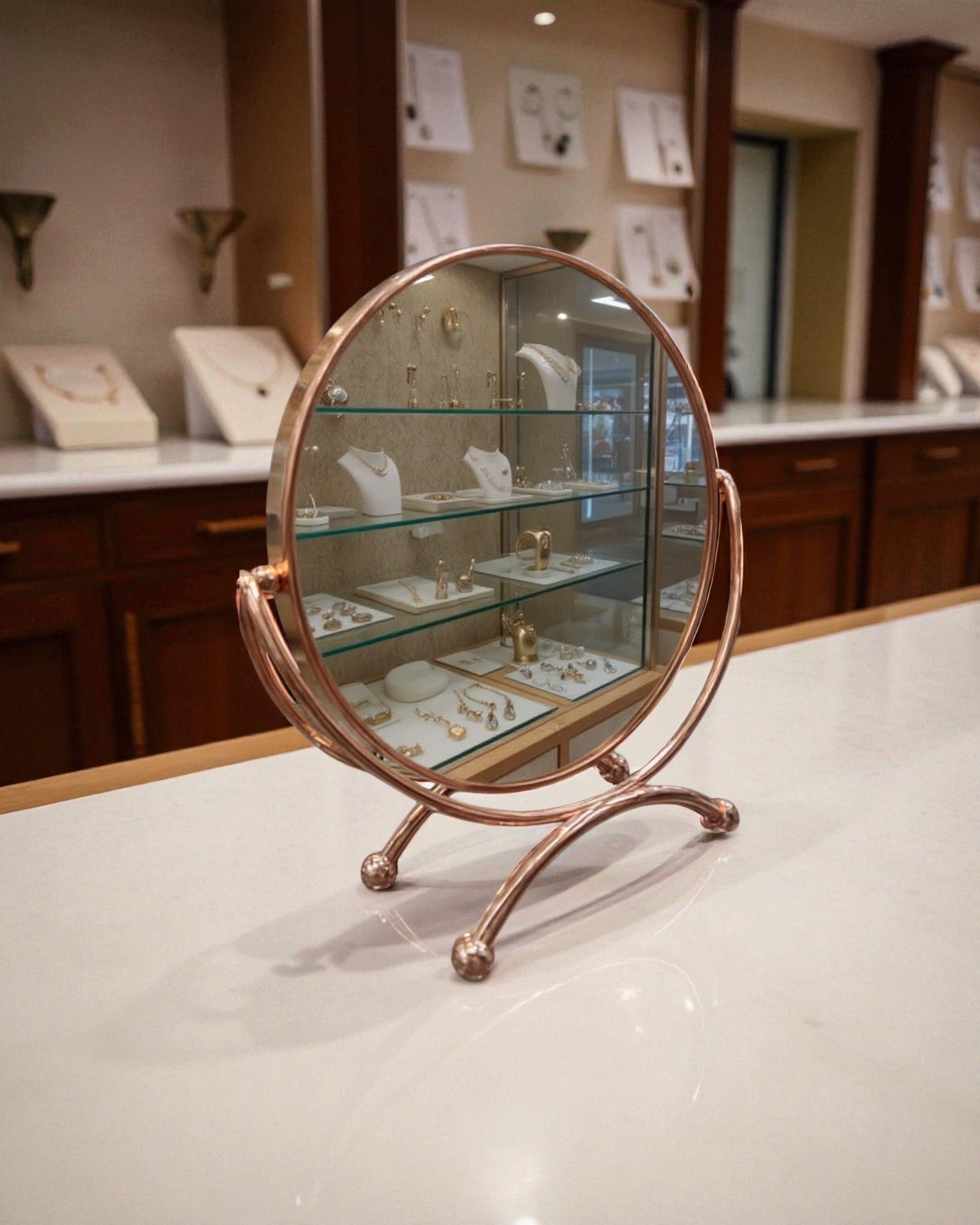 Bridge Type Stand Counter Top Mirror