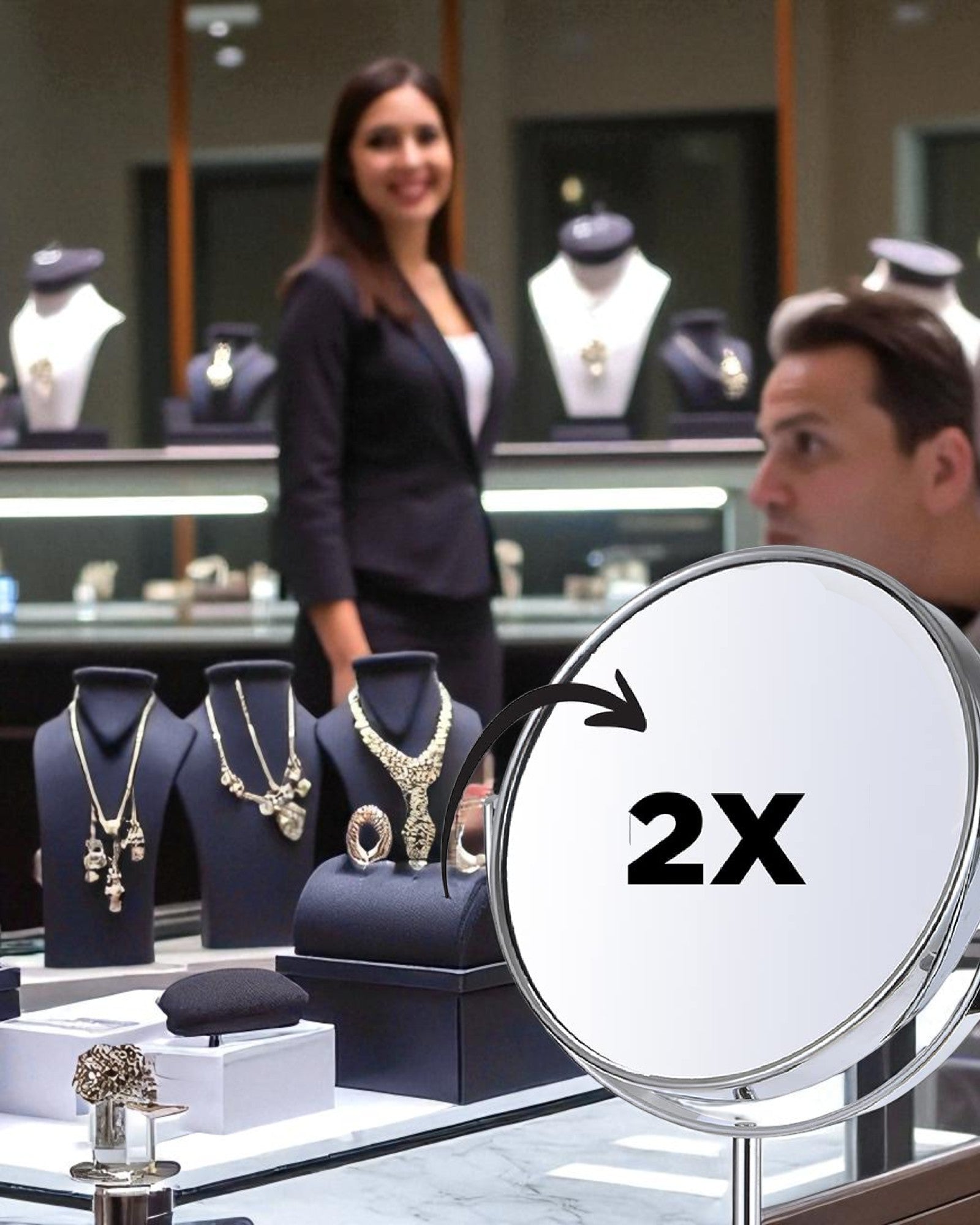 Counter Top Vanity Mirror - Tall