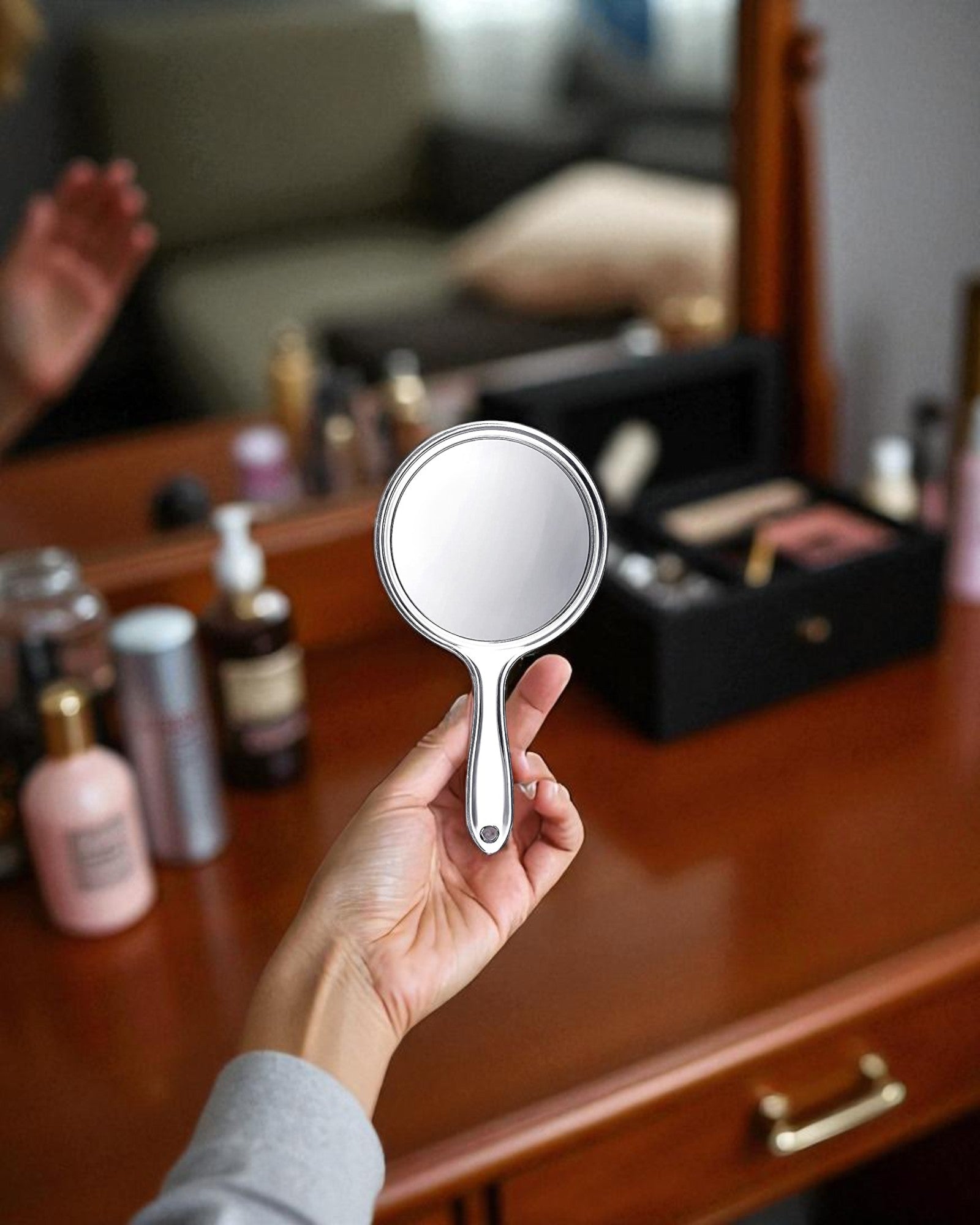 Hand Mirror - Clear Plastic