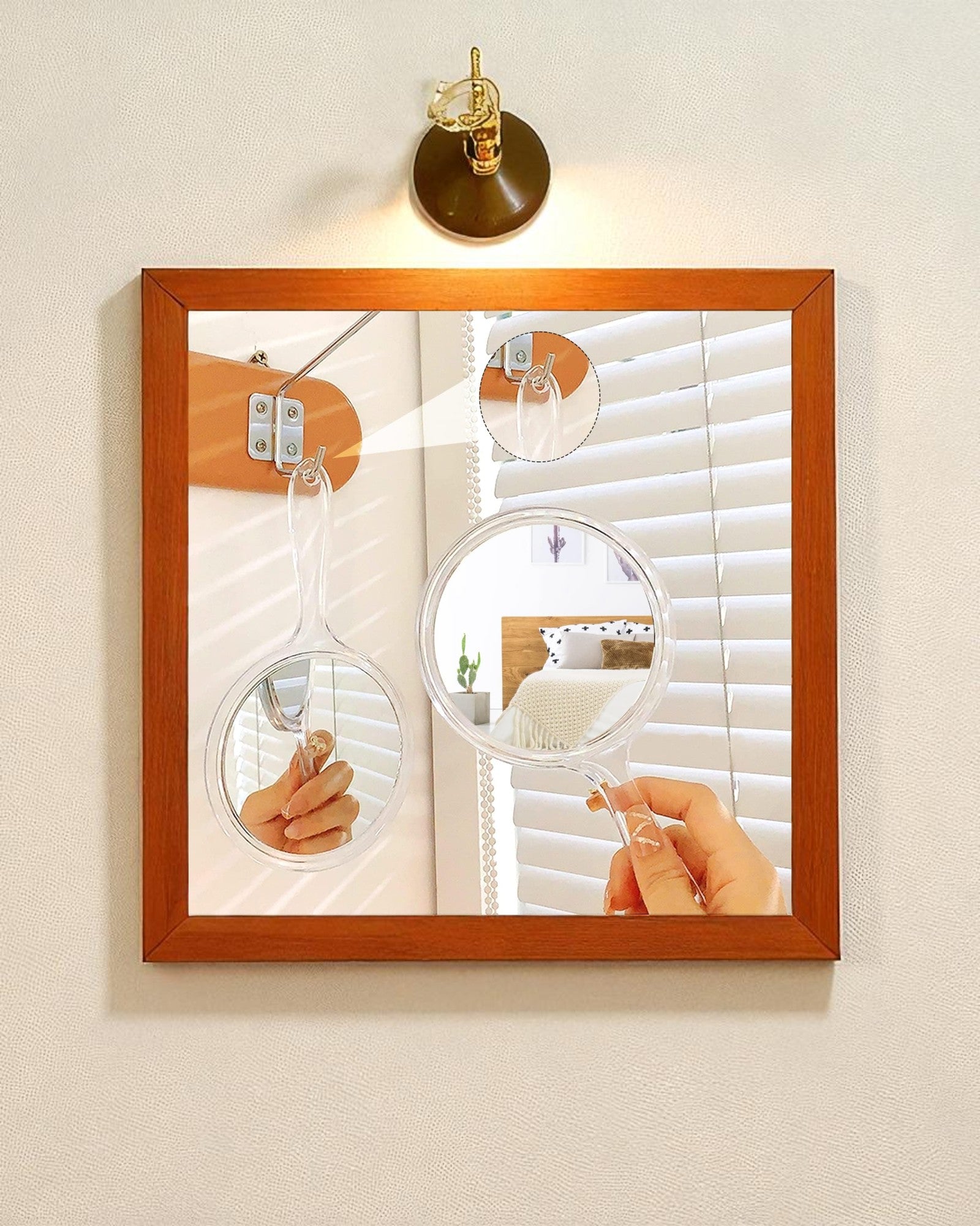 Hand Mirror - Clear Plastic