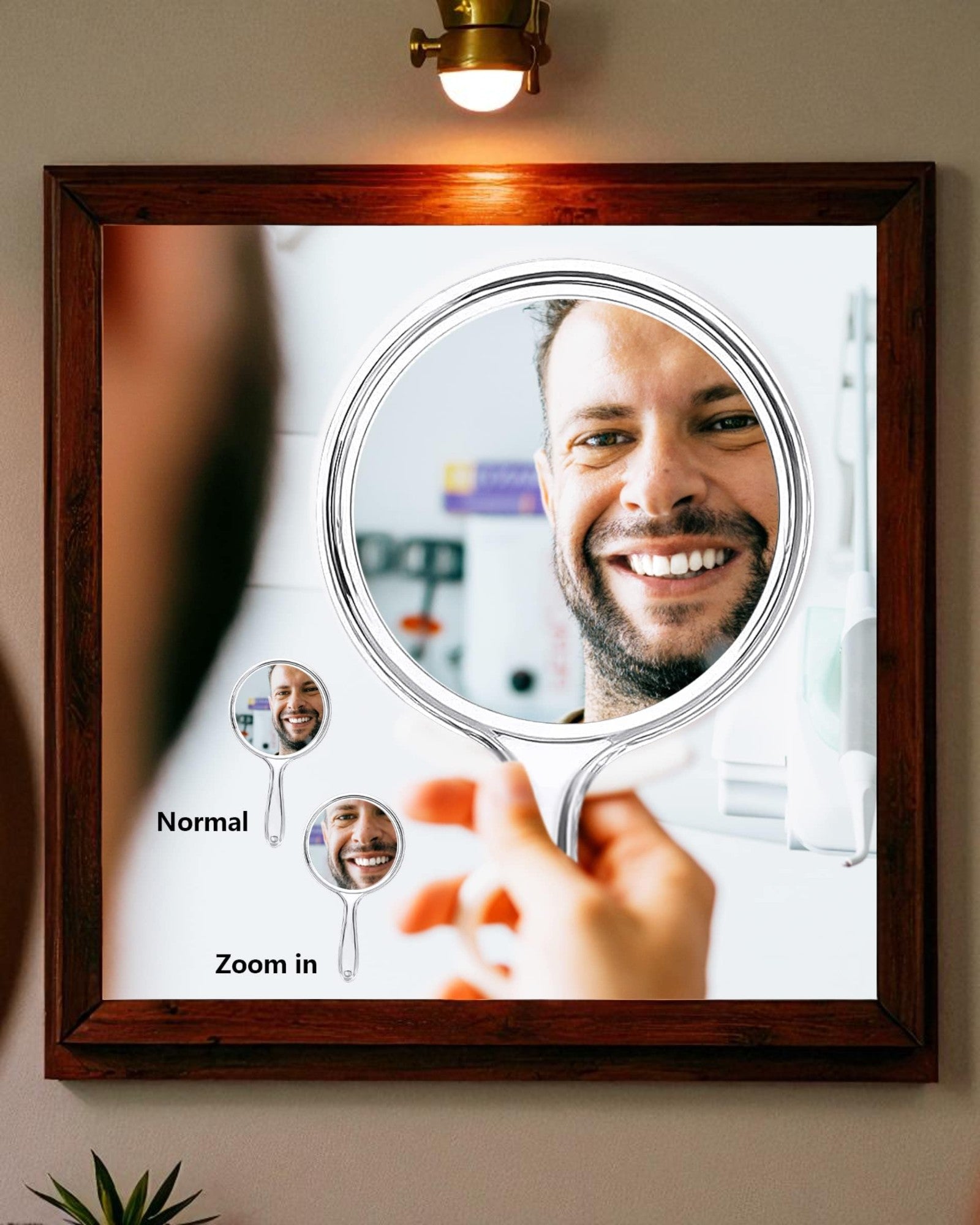 Hand Mirror - Clear Plastic