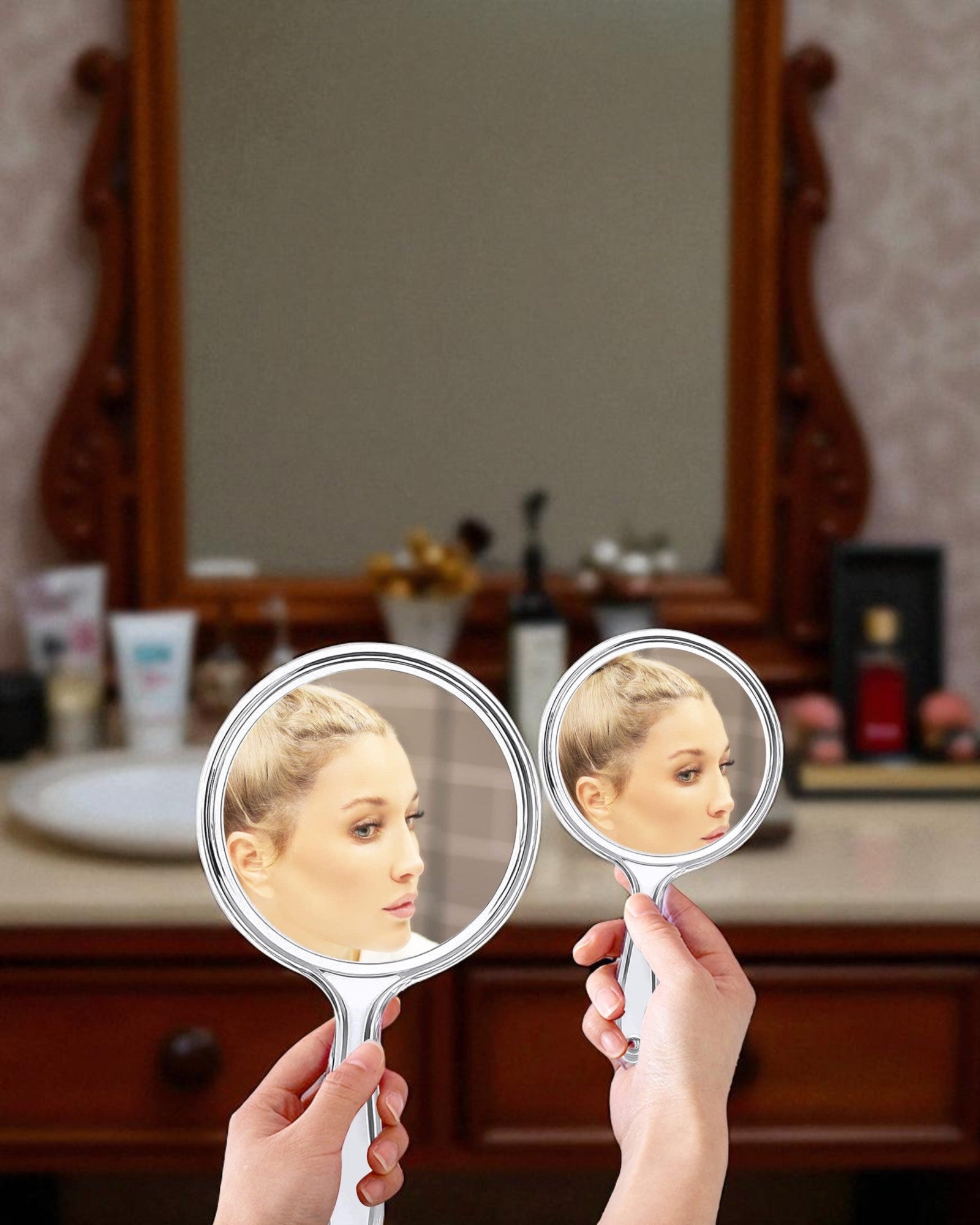 Hand Mirror - Clear Plastic