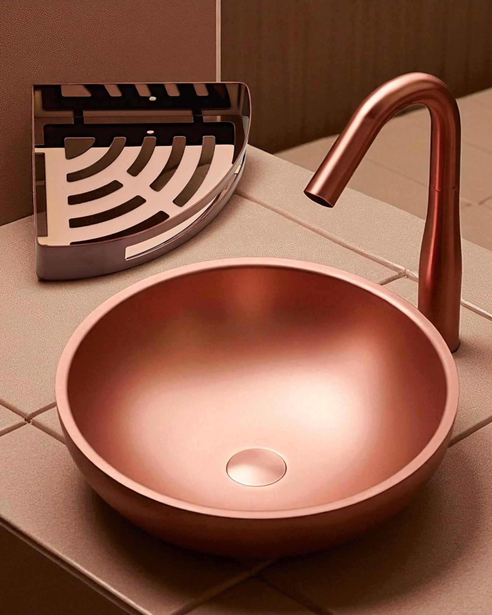 Corner Shelf - Metal with Border