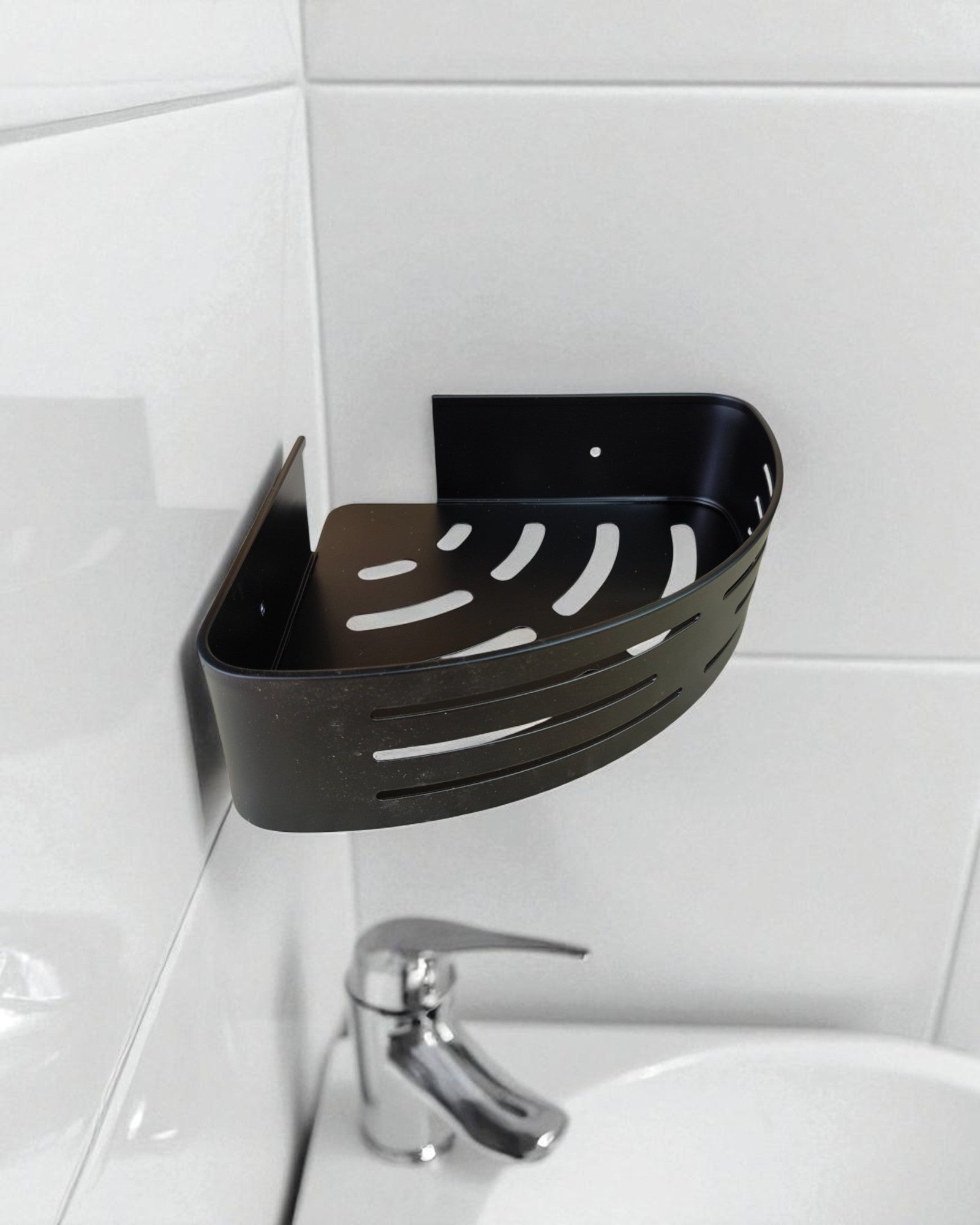 Corner Shelf - Metal with Border