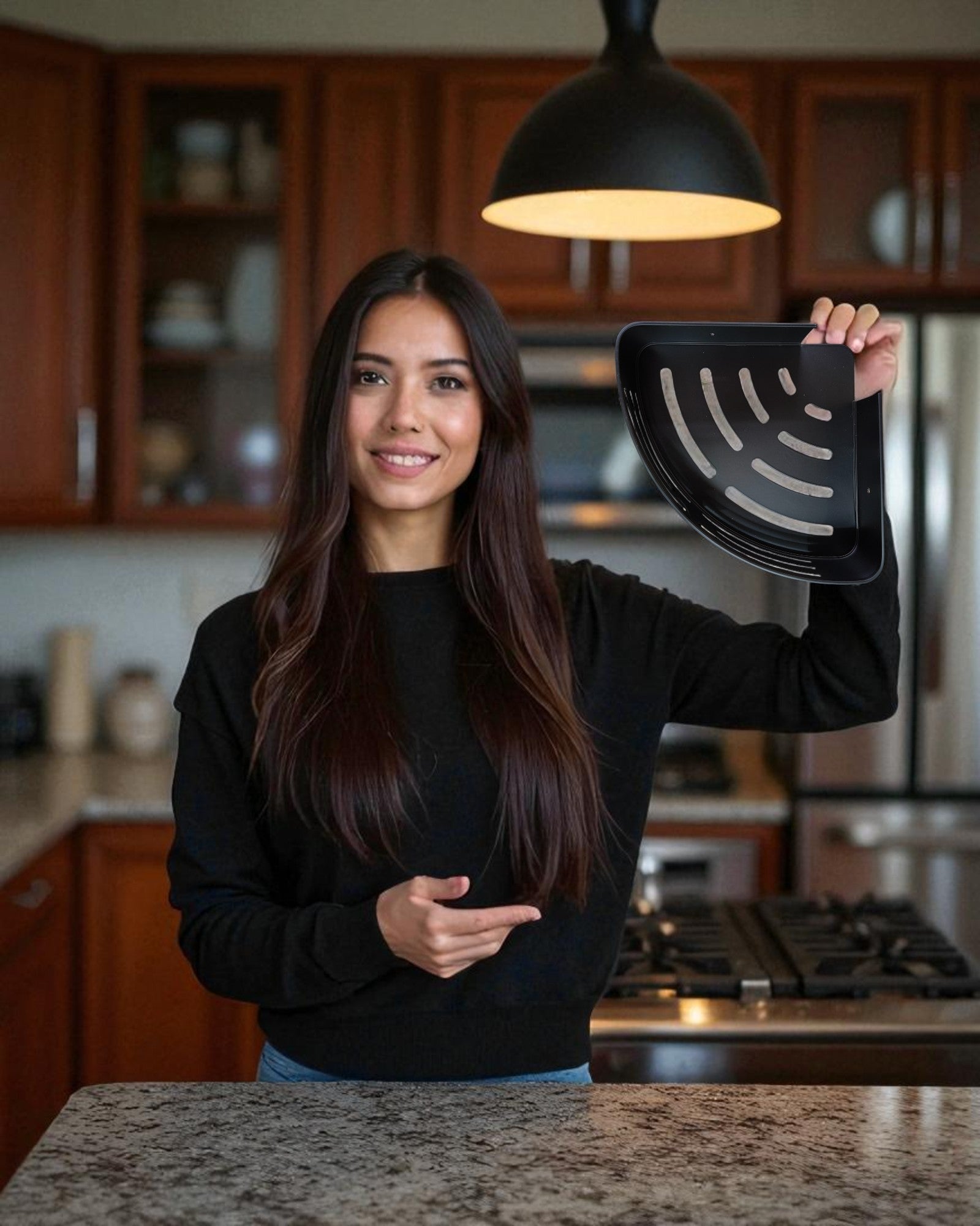 Corner Shelf - Metal with Border