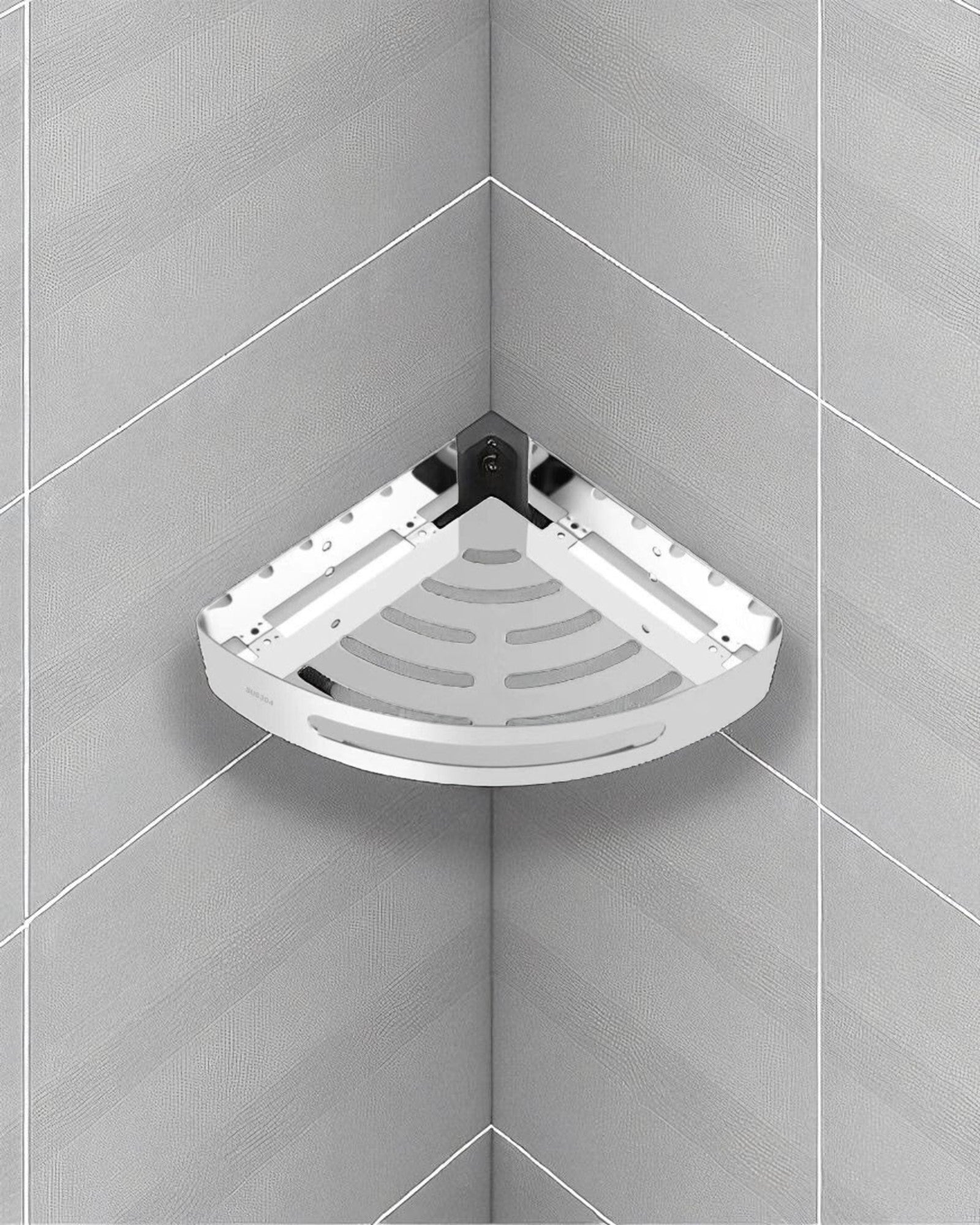 Corner Shelf - Metal with Border