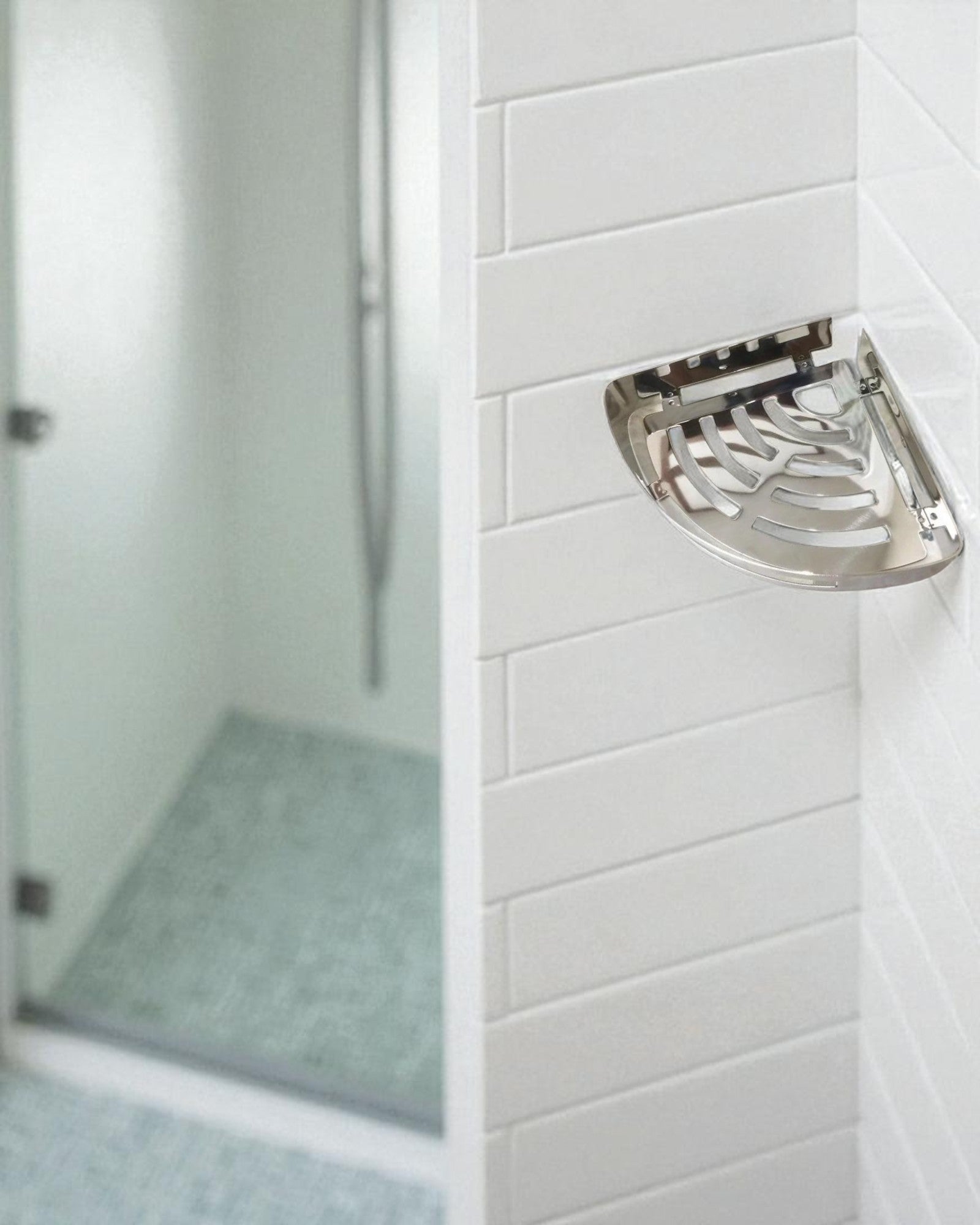 Corner Shelf - Metal with Border