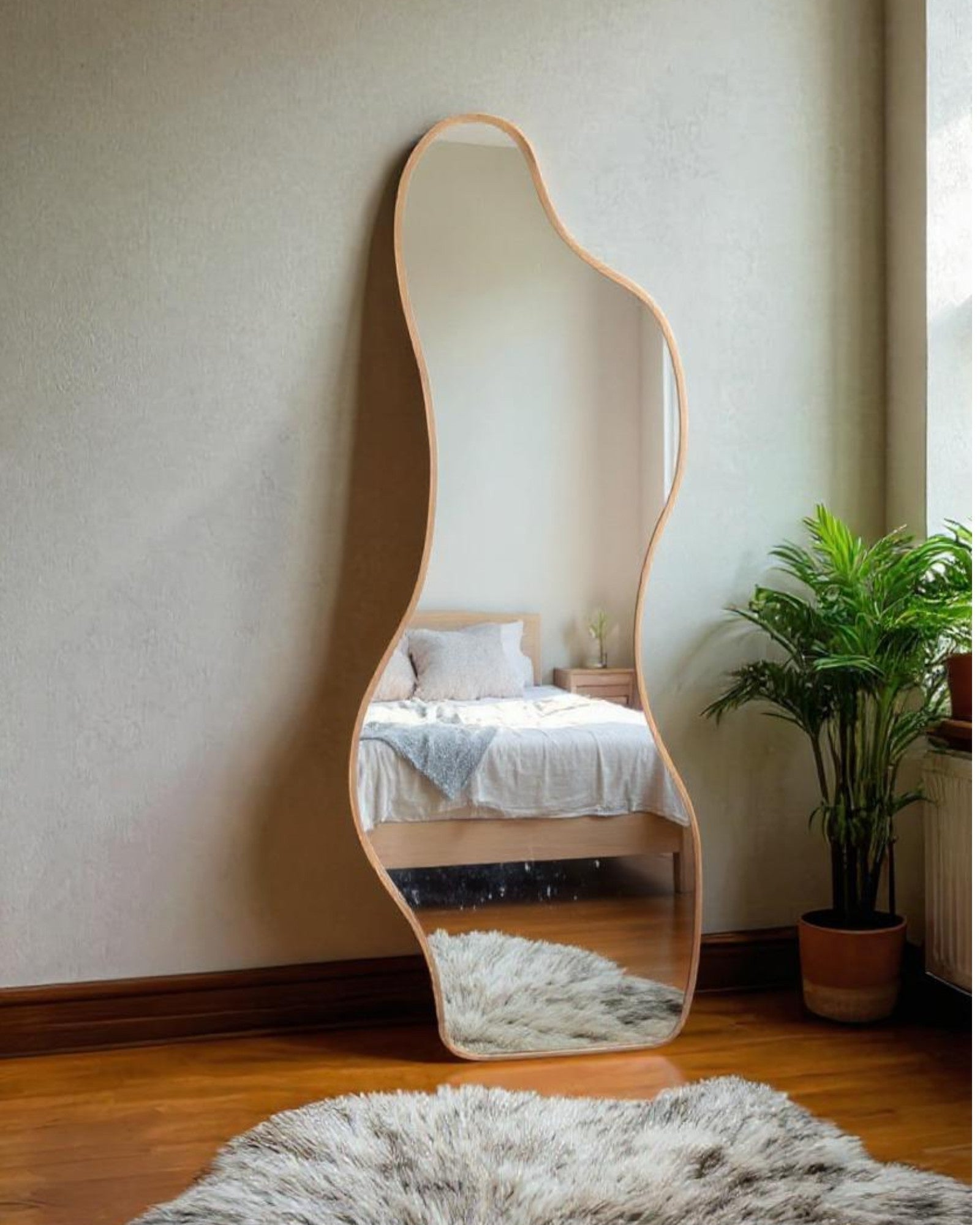 Dressing Mirror 11 - Abstract Cloud Shape Metal Framed