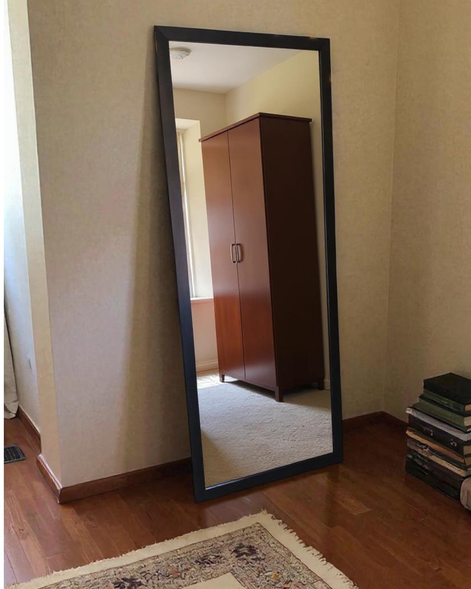 Dressing Mirror 12 - Black Fiber Wood Frame