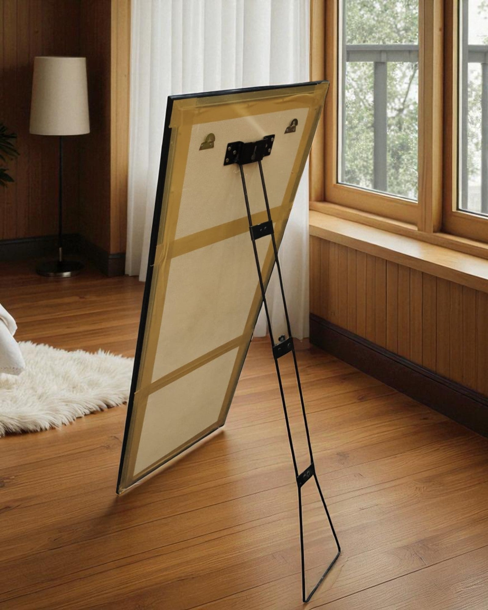 Dressing Mirror 12 - Black Fiber Wood Frame