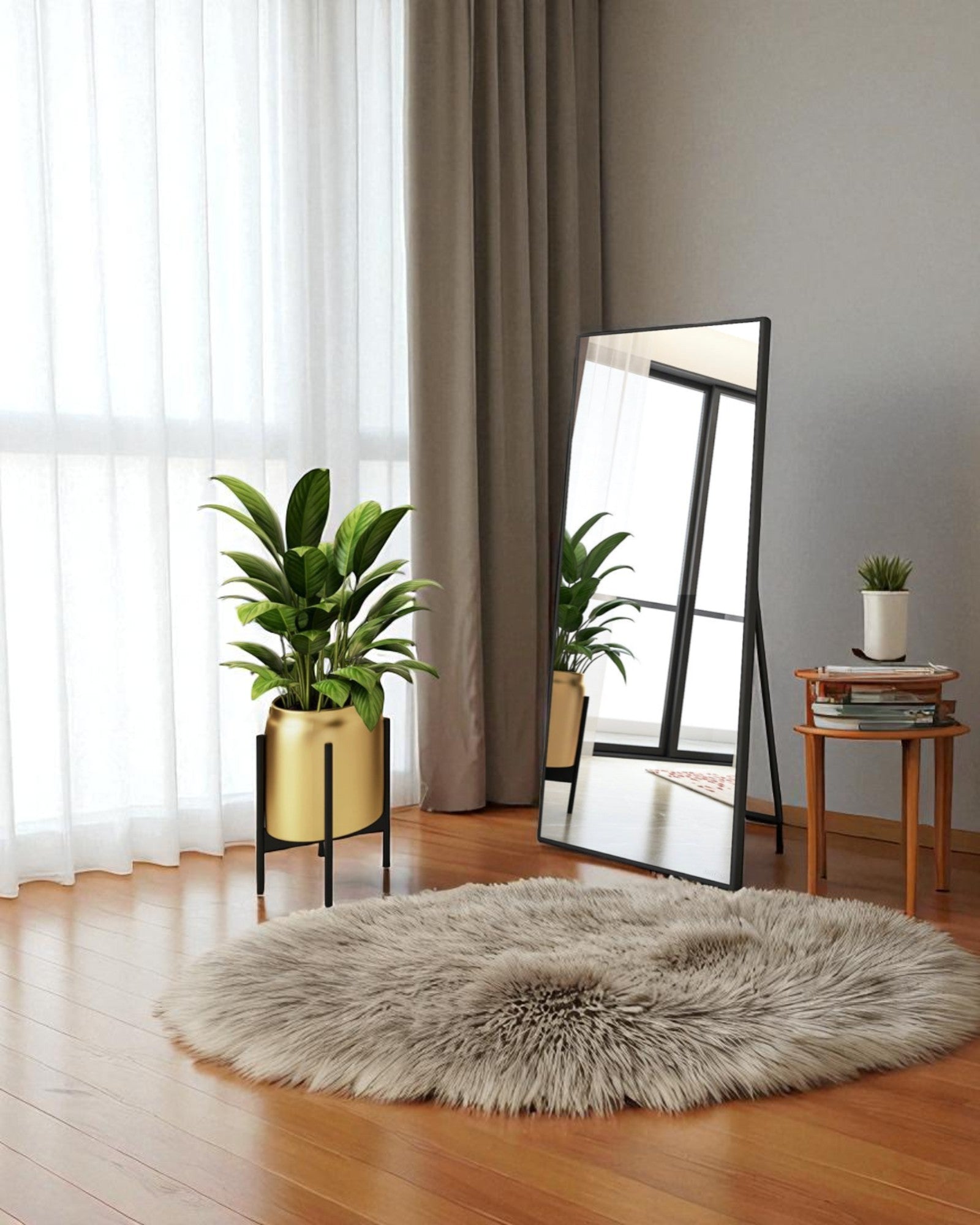 Dressing Mirror 5 - Rectangle Shape Metal Framed