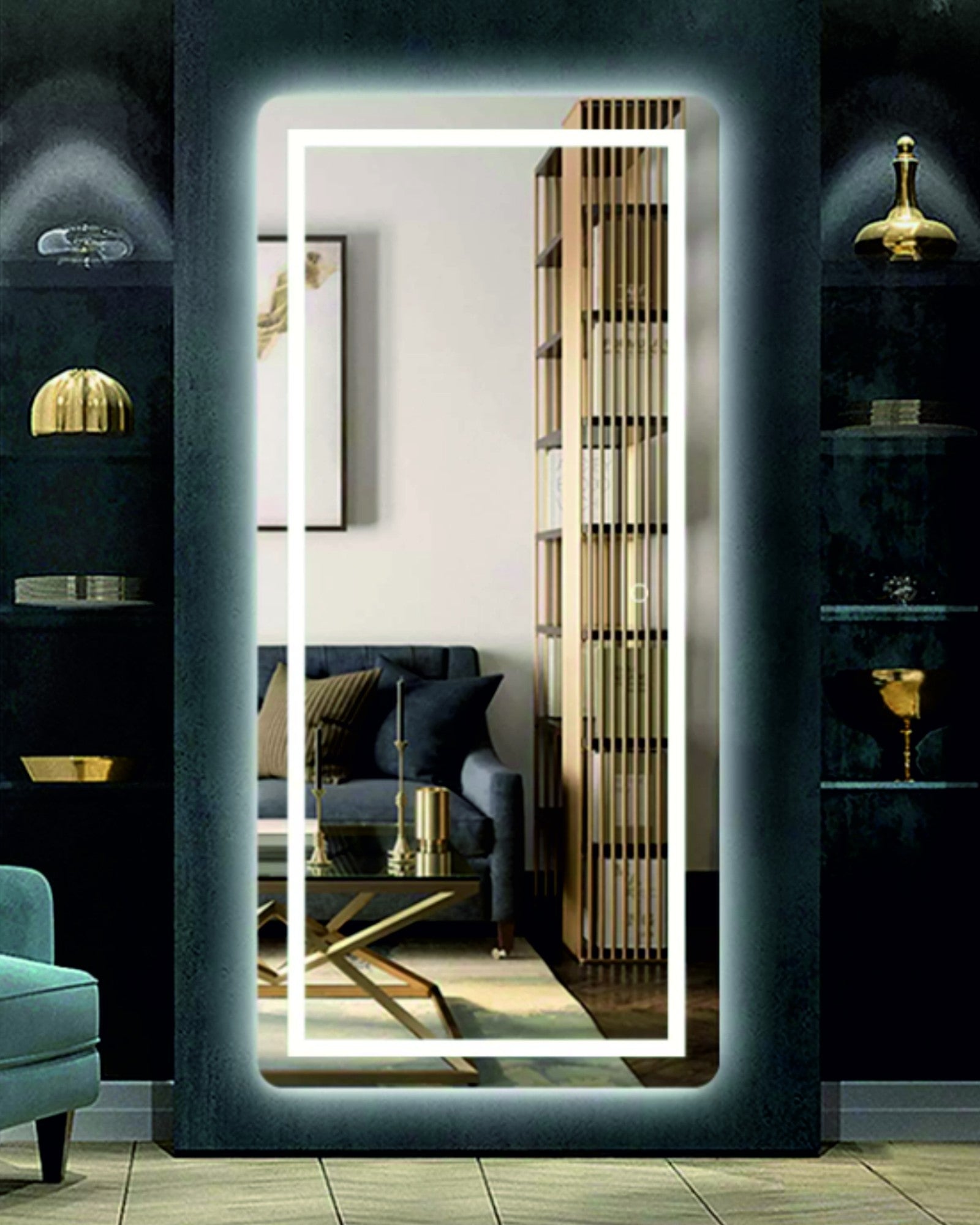 Dressing Mirror 7 - Frosted Line with Dual LED Light