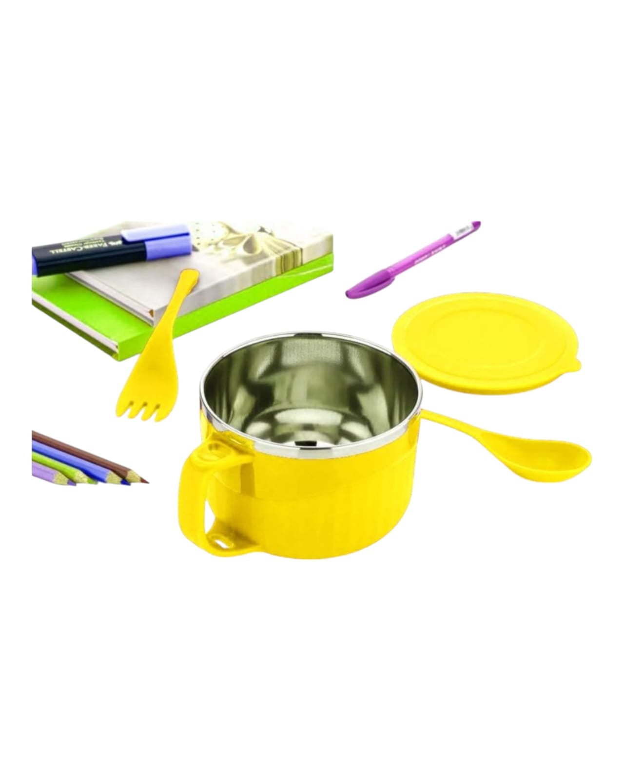 Stainless Steel Airtight Soup And Noodles Bowl With Lid.