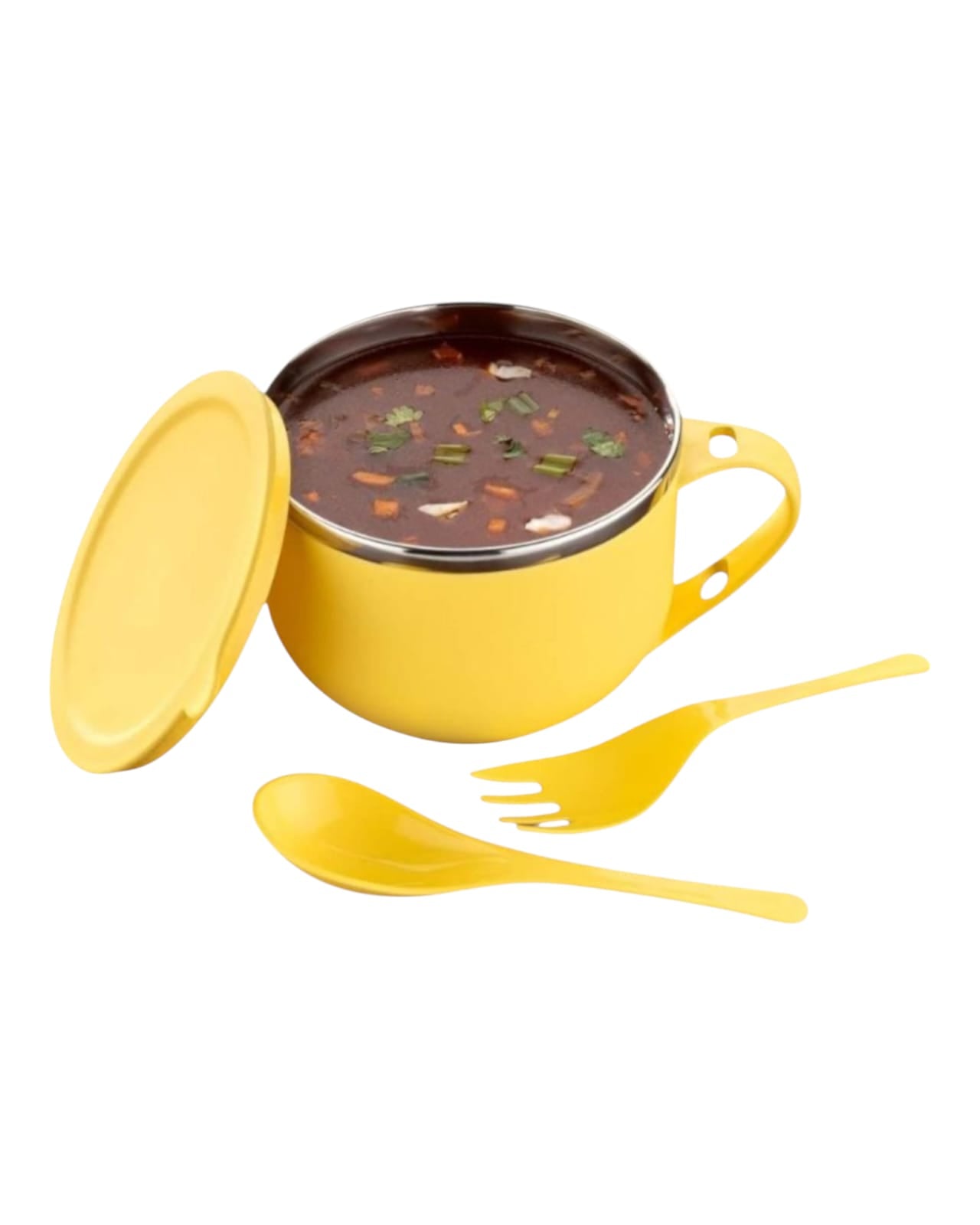 Stainless Steel Airtight Soup And Noodles Bowl With Lid.