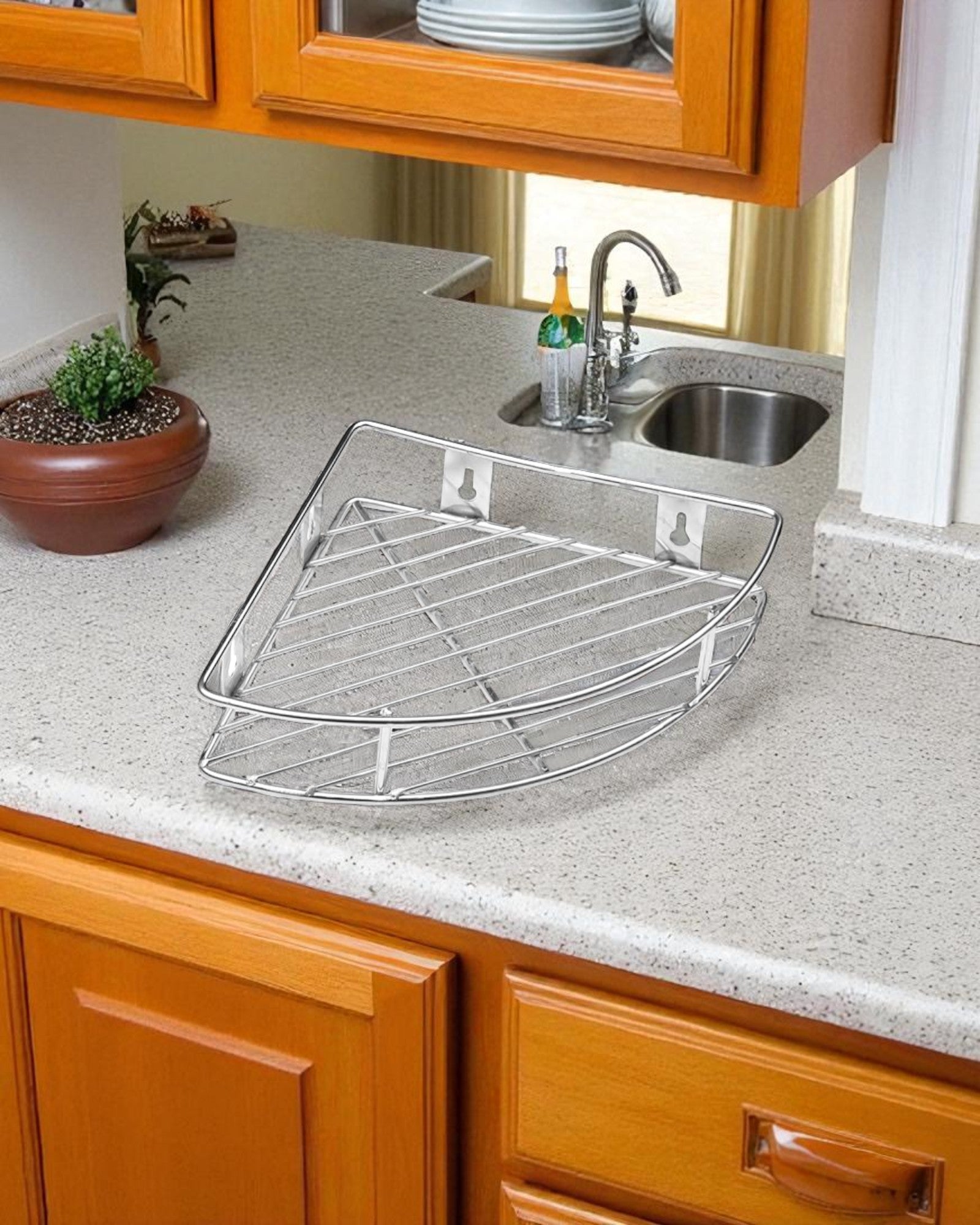 Corner Shelf - Metal Grill