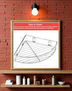 Corner Shelf - Metal Grill