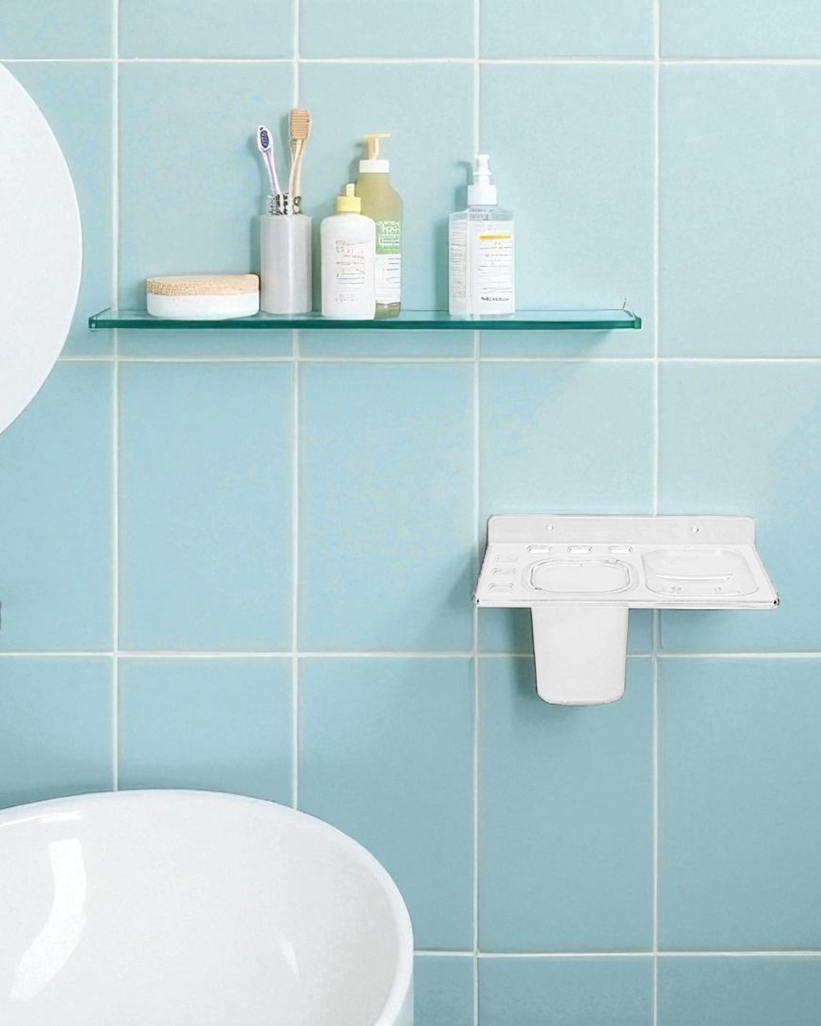 3 in 1 Toothbrush Holder and Soap Dish