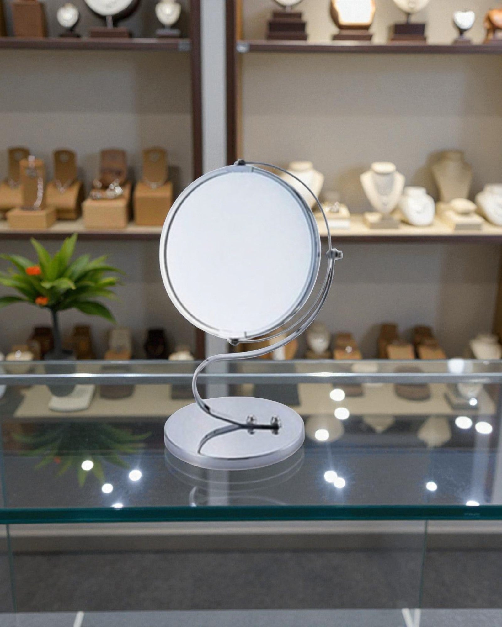 S Shape Double Sided Counter Top Mirror