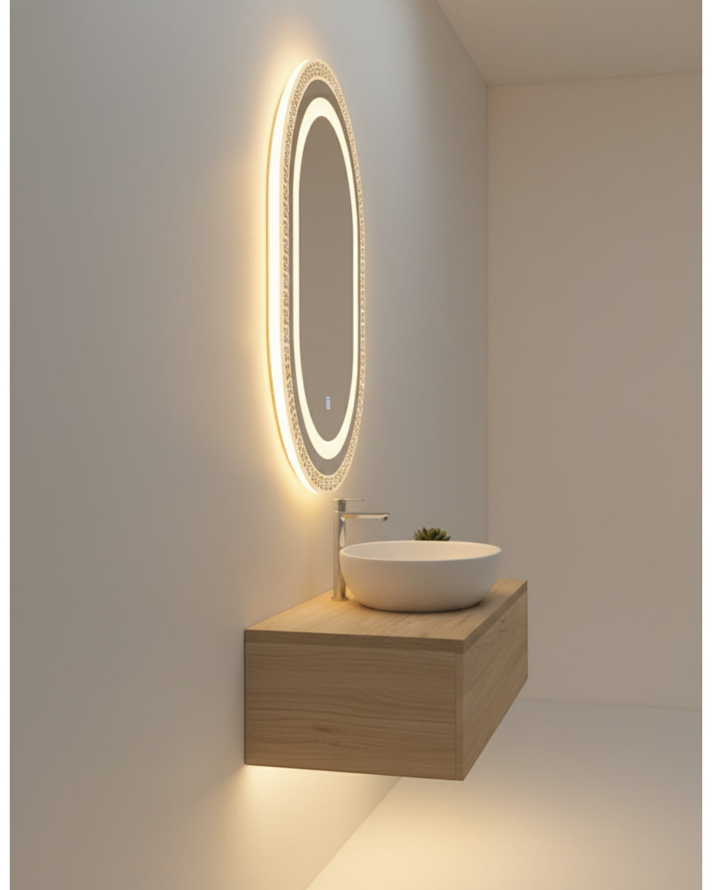 LED 128 - Capsule Shaped, Motif Design with Backlight