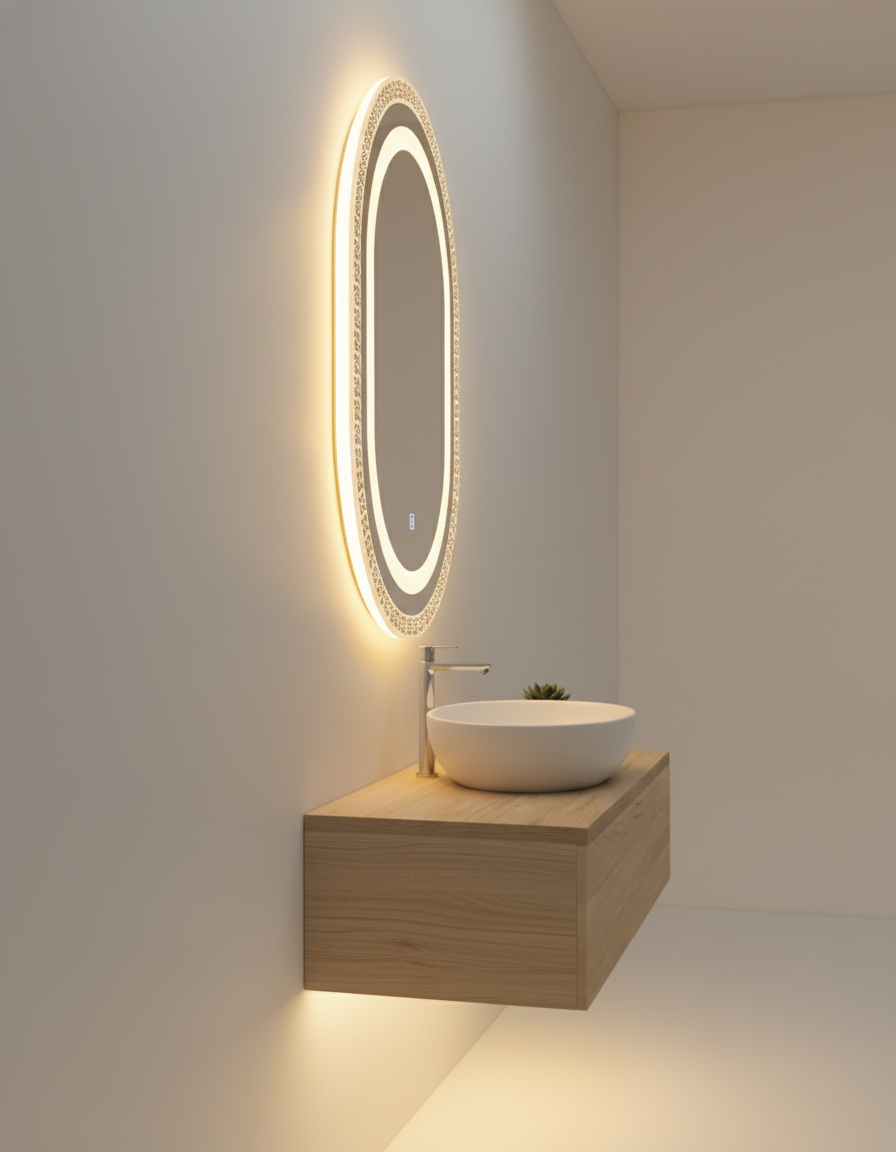 LED 128 - Capsule Shaped, Motif Design with Backlight