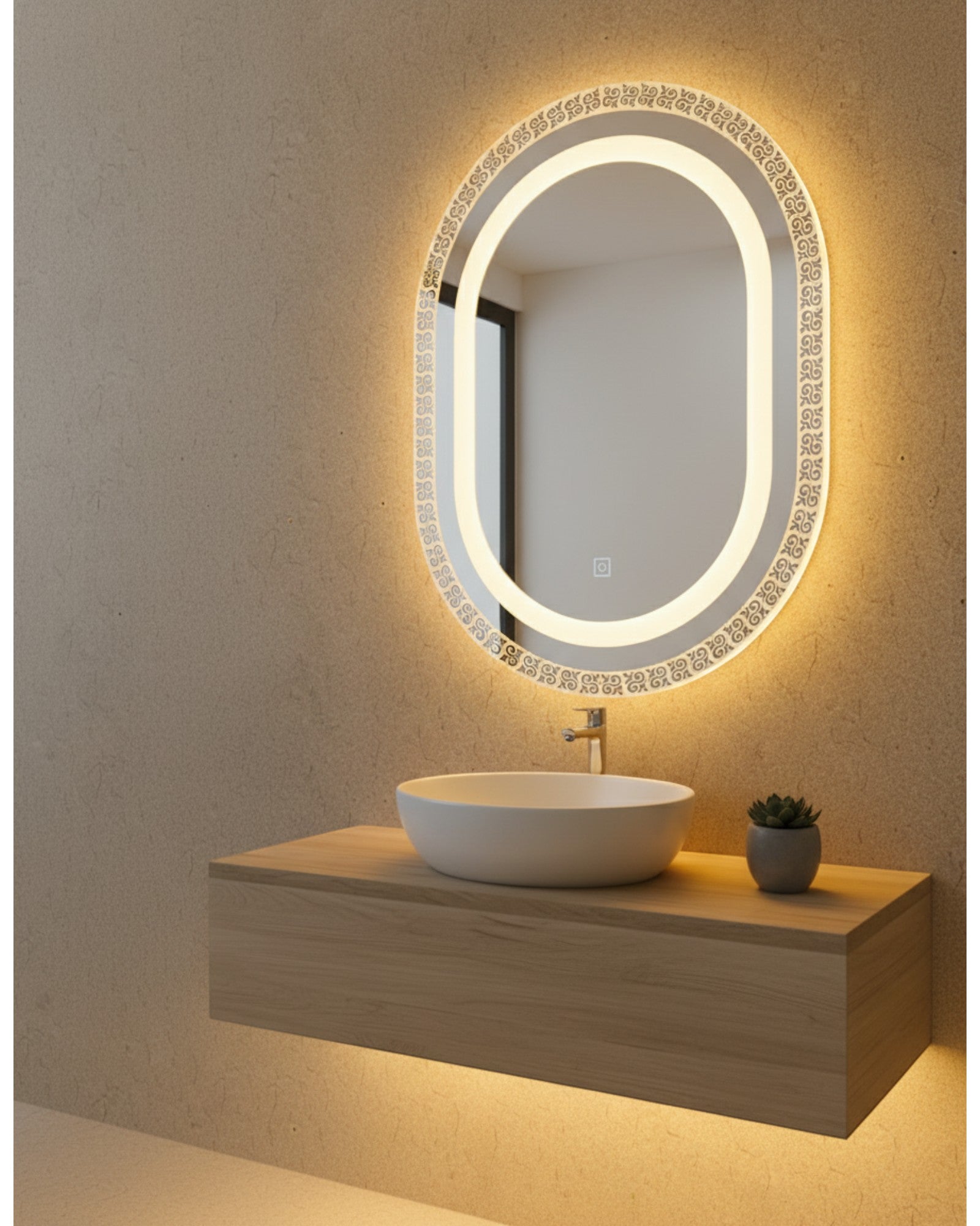 LED 128 - Capsule Shaped, Motif Design with Backlight