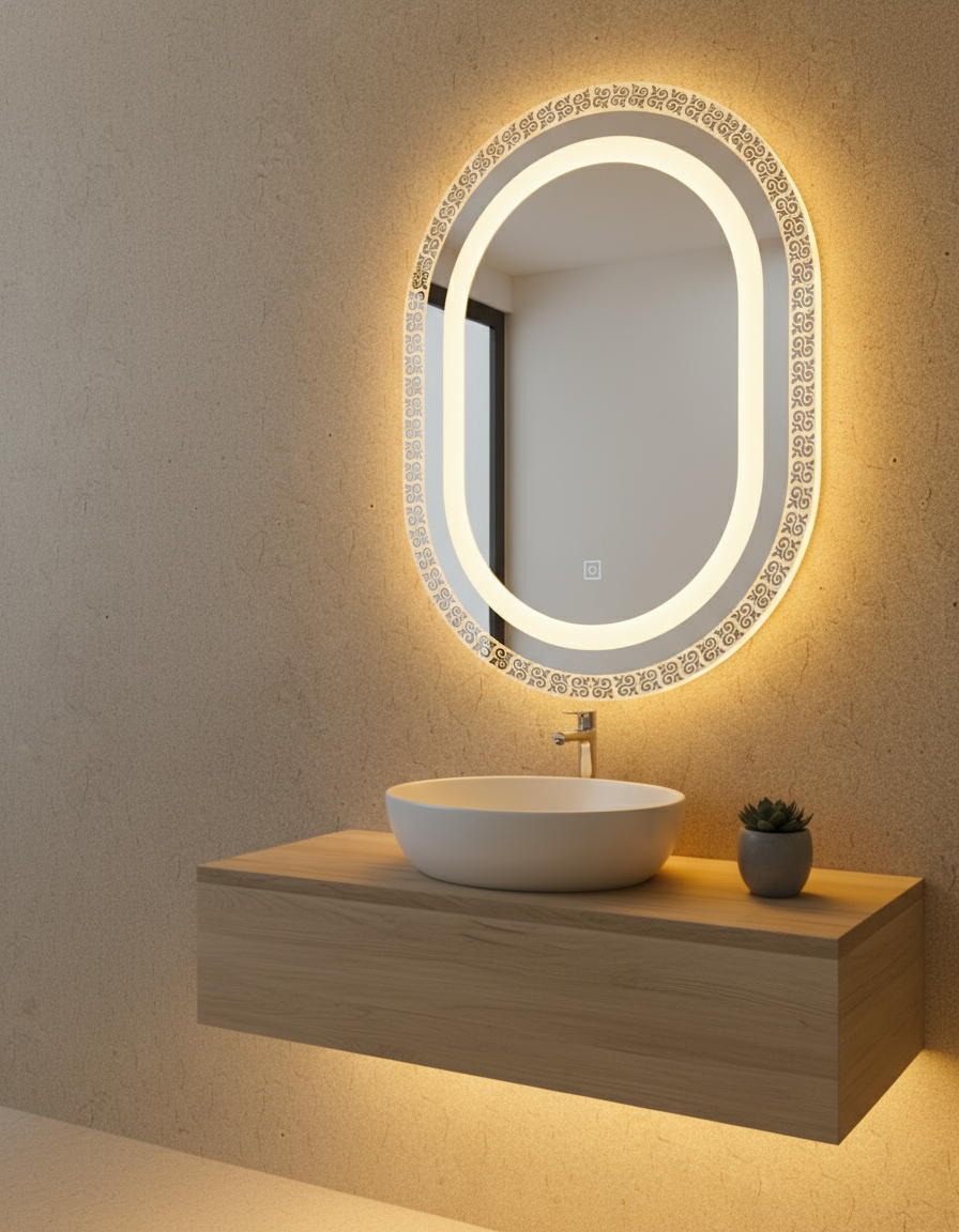 LED 128 - Capsule Shaped, Motif Design with Backlight