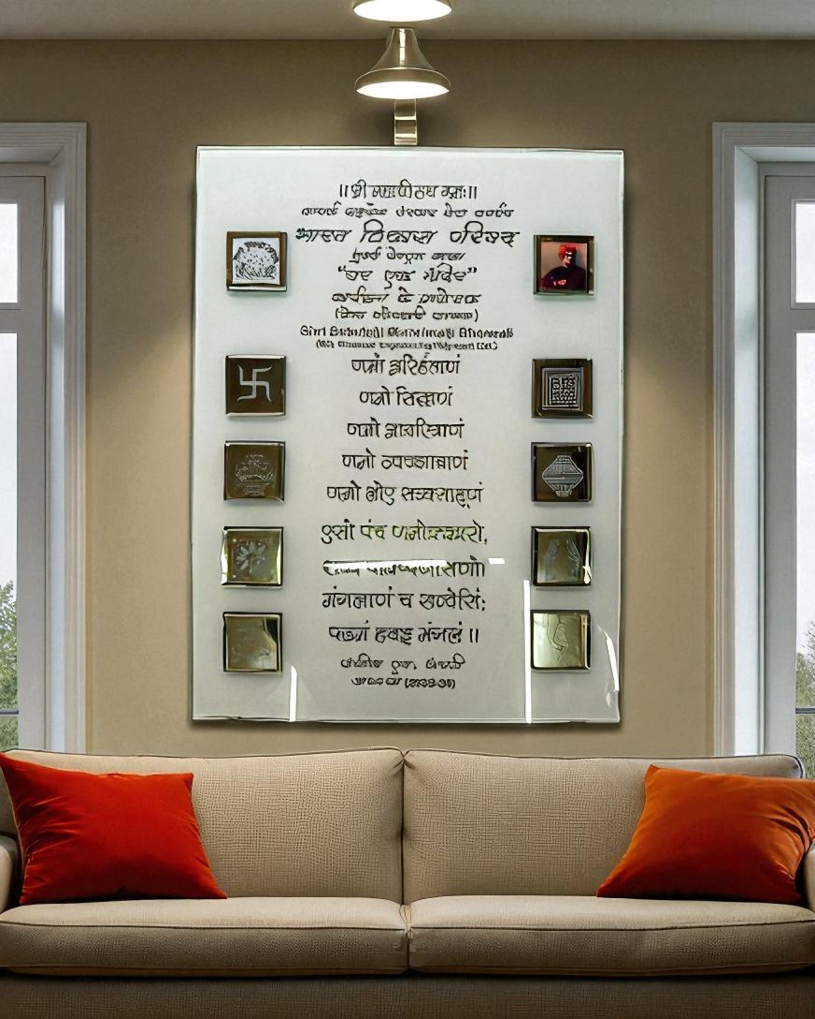 Jain Navkar Mantra with Multi LED and remote