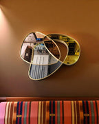 Luxury Abstract Wall Mirror SS PVD Frame – Designer Mirror (30 x 30 Inches)