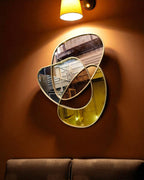 Luxury Abstract Wall Mirror SS PVD Frame – Designer Mirror (30 x 30 Inches)