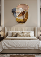 Luxury Abstract Wall Mirror SS PVD Frame – Designer Mirror (30 x 30 Inches)