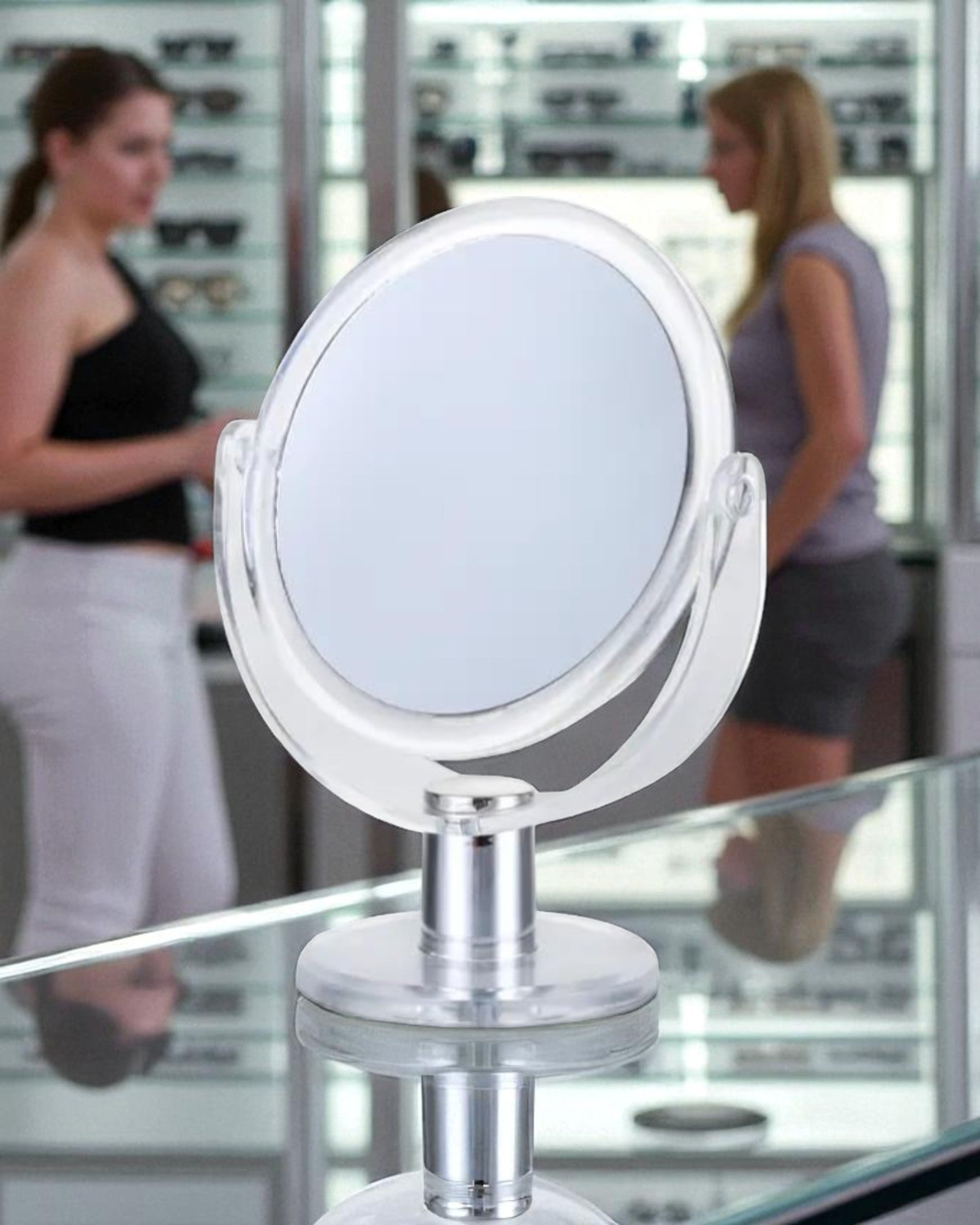Transparent Plastic Counter Top Mirror