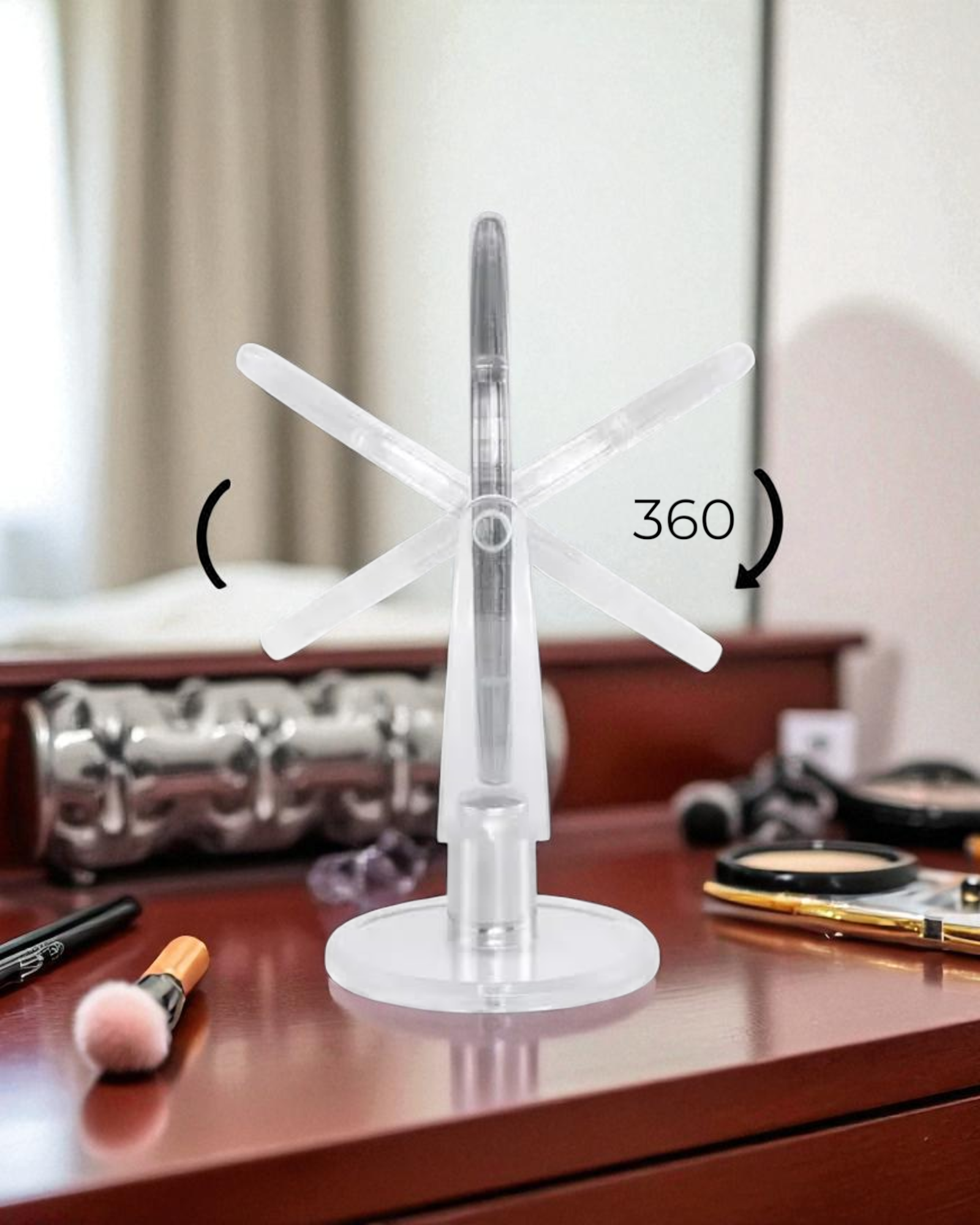Transparent Plastic Counter Top Mirror