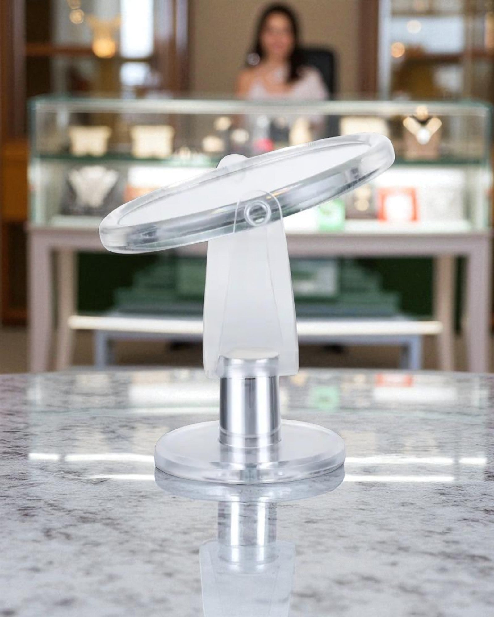 Transparent Plastic Counter Top Mirror