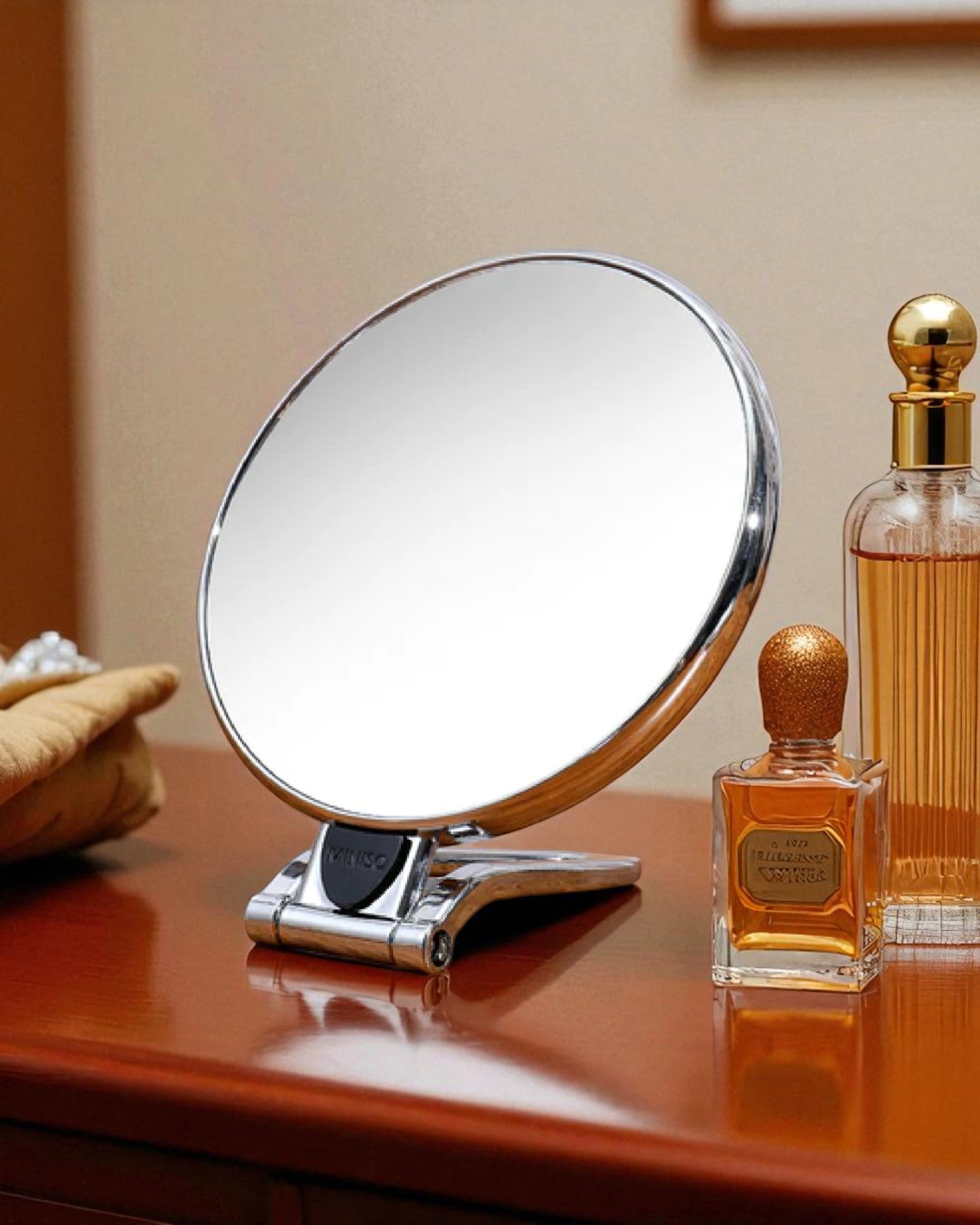 Hand cum Counter Top Mirror