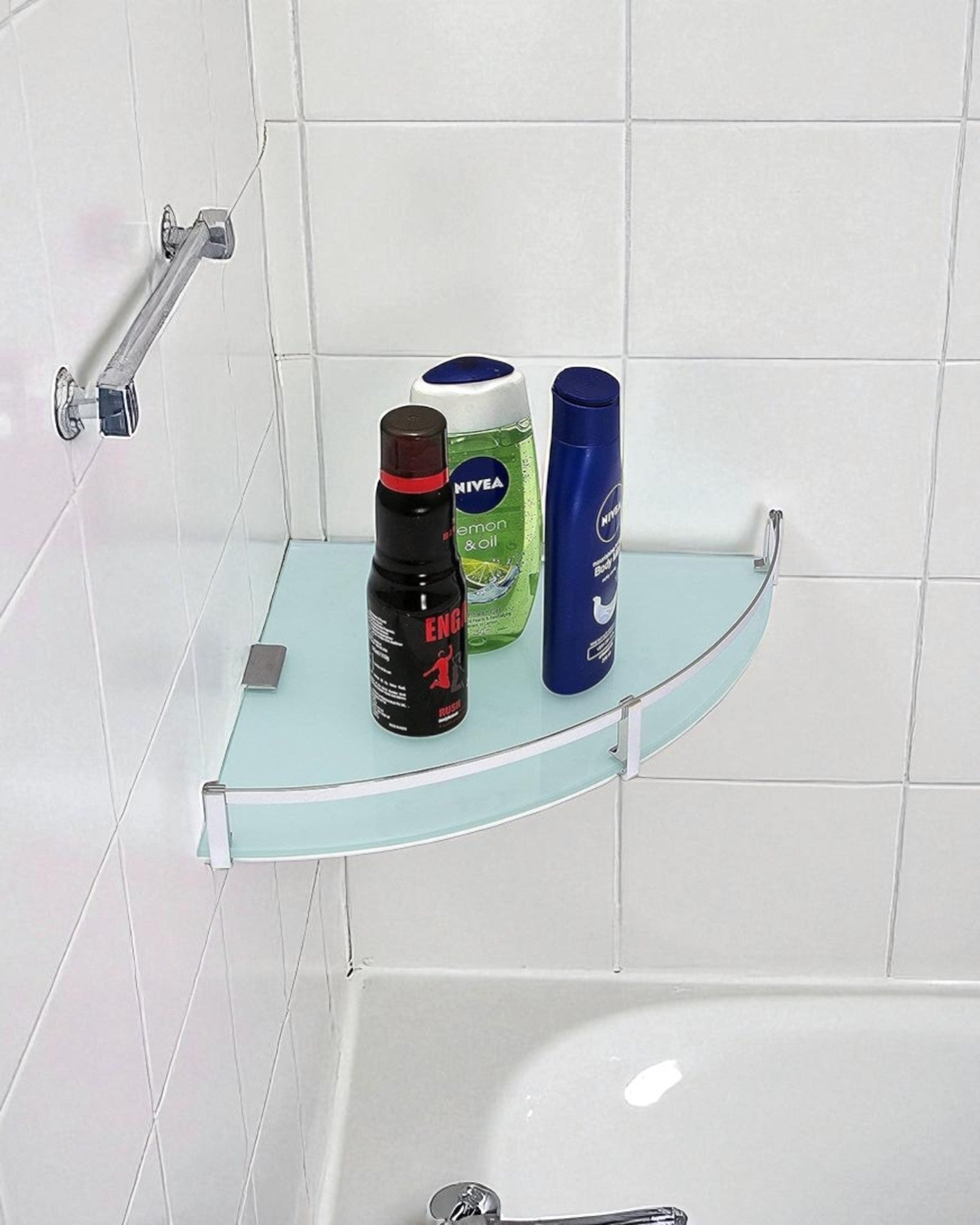 Corner Shelf - Frosted Glass