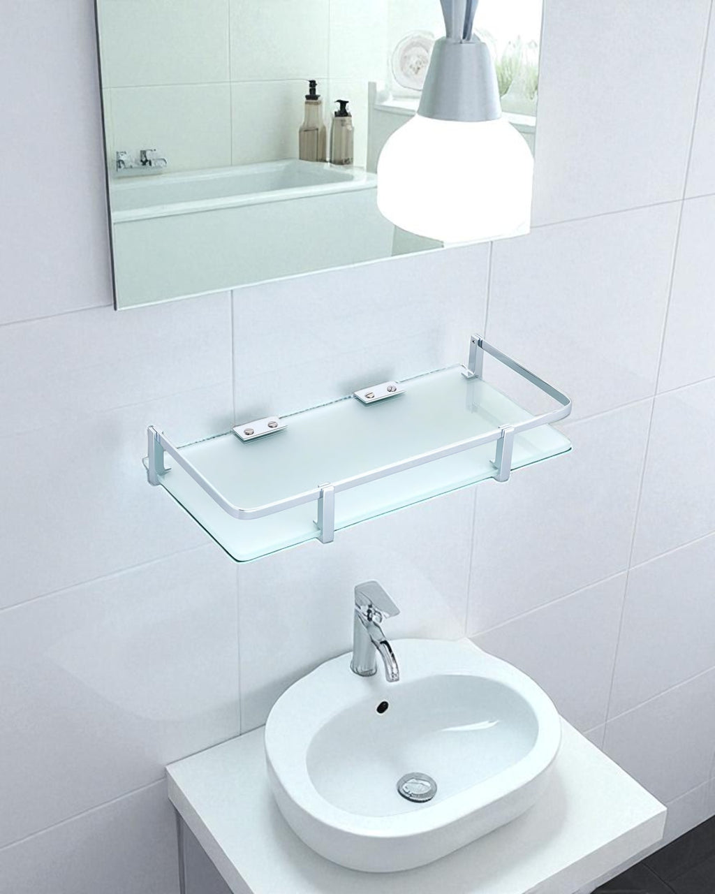 Straight Shelf - Frosted Glass