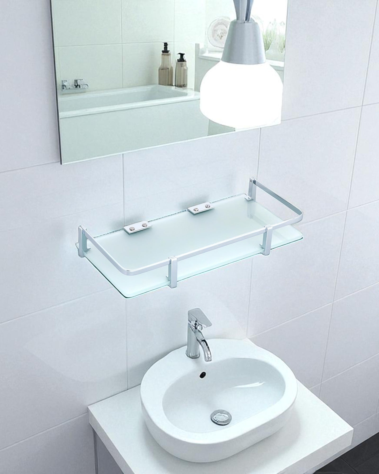 Straight Shelf - Frosted Glass