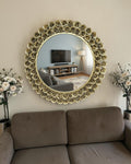 Golden Rose Halo Mirror – 24" Decorative Metal Wall Mirror
