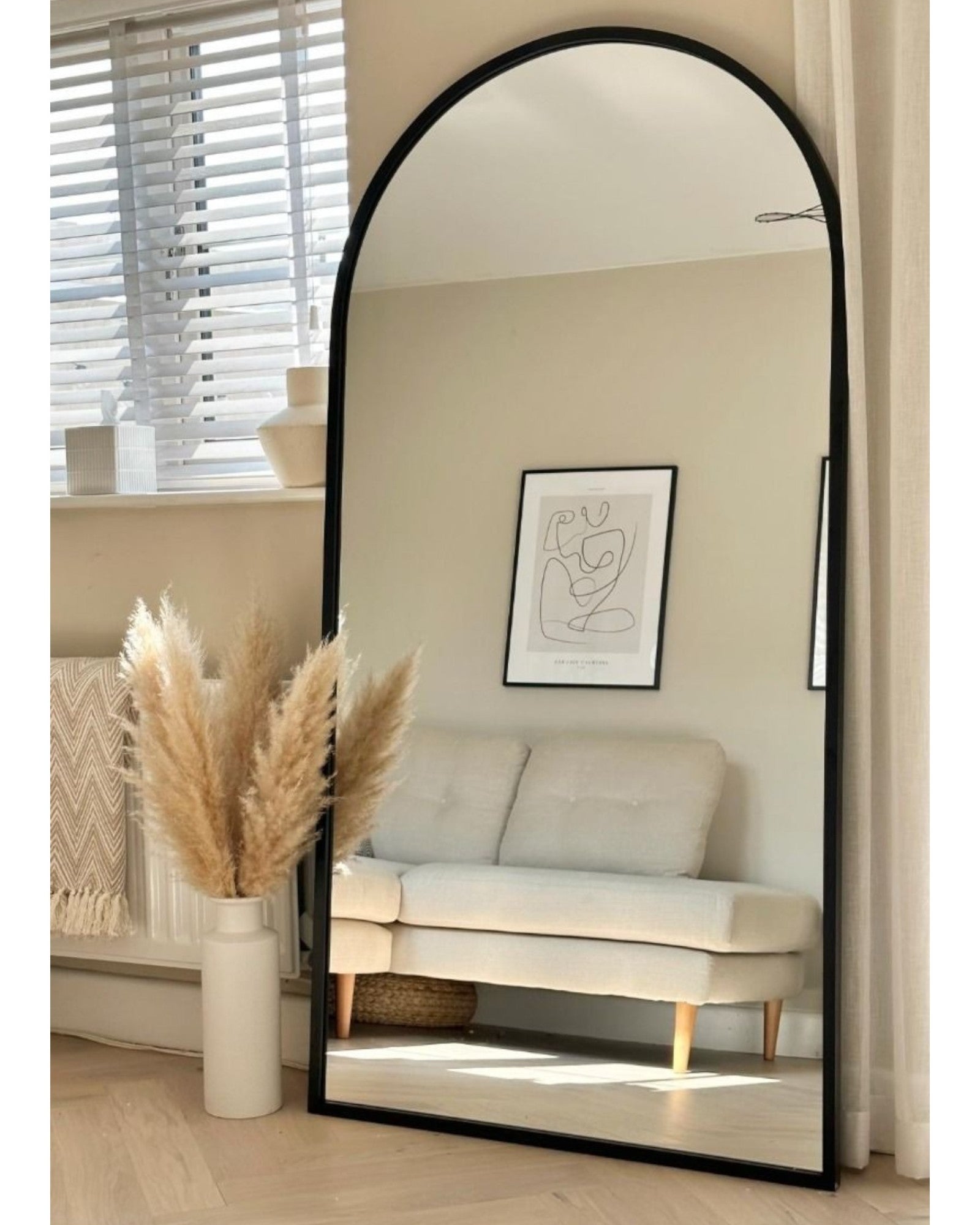 Dressing Mirror 3 - Semi Round Shape Metal Framed
