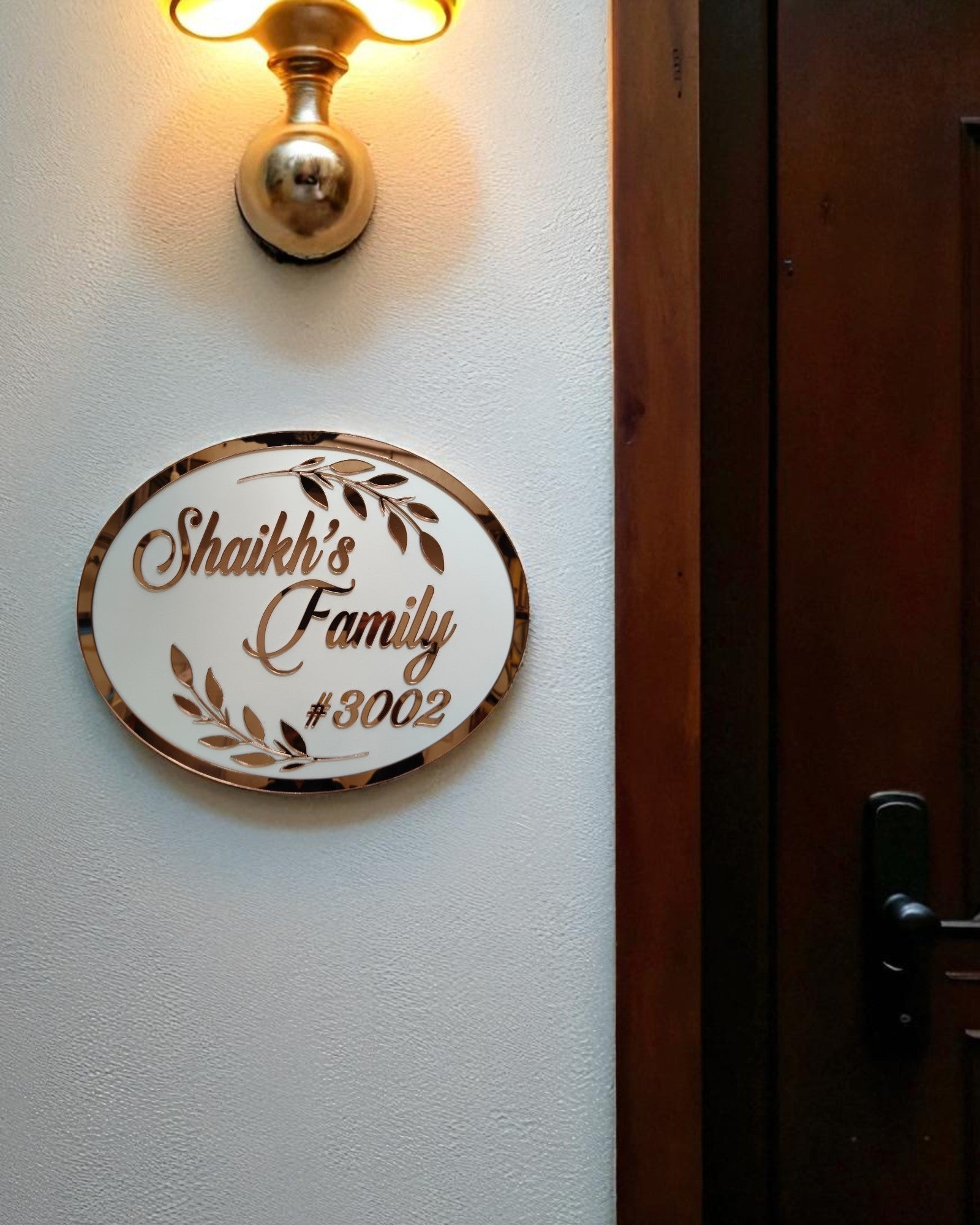 Shaikh Family - Rose gold acrylic